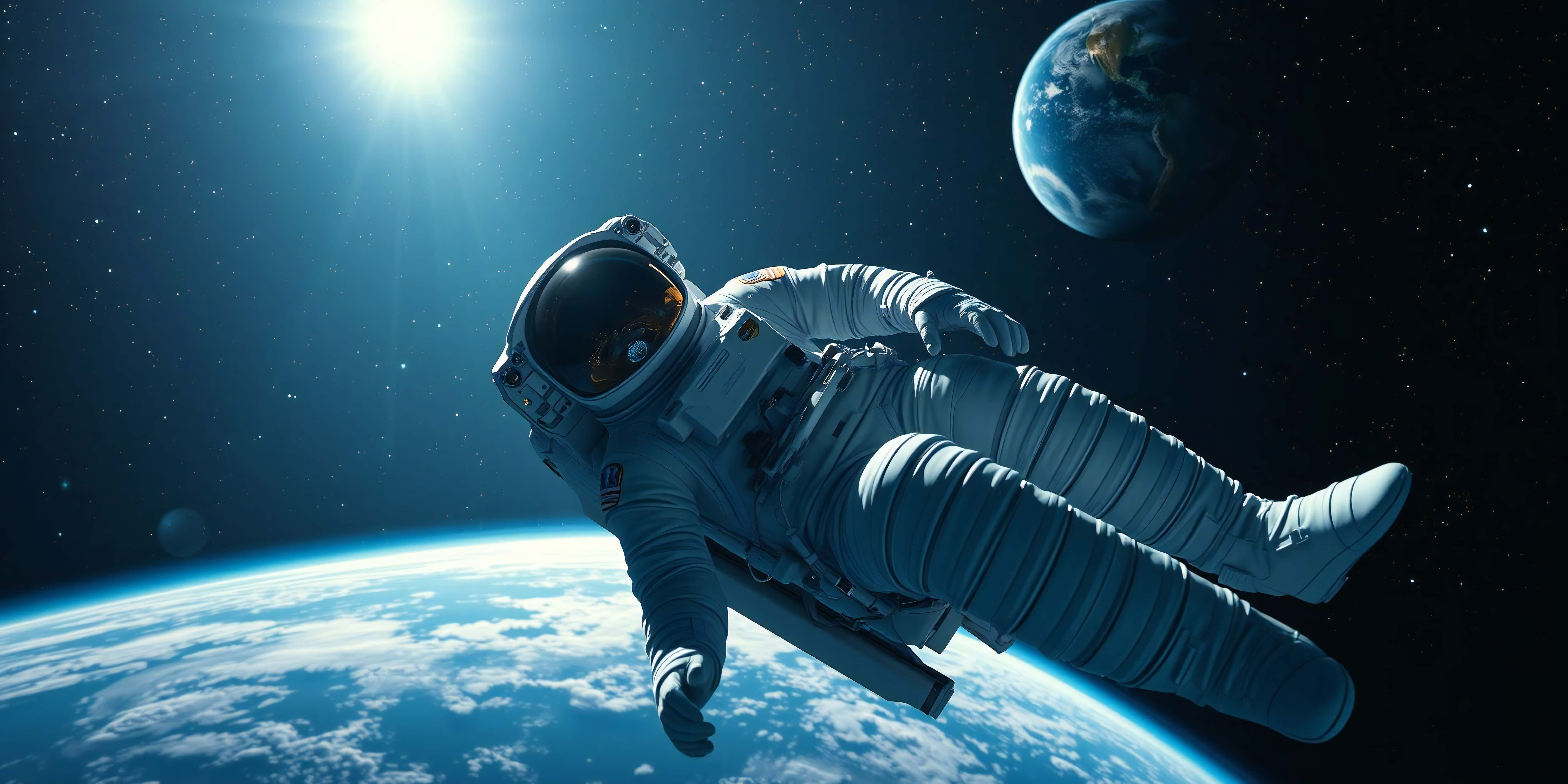 Astronaut în Spațiu Fundal