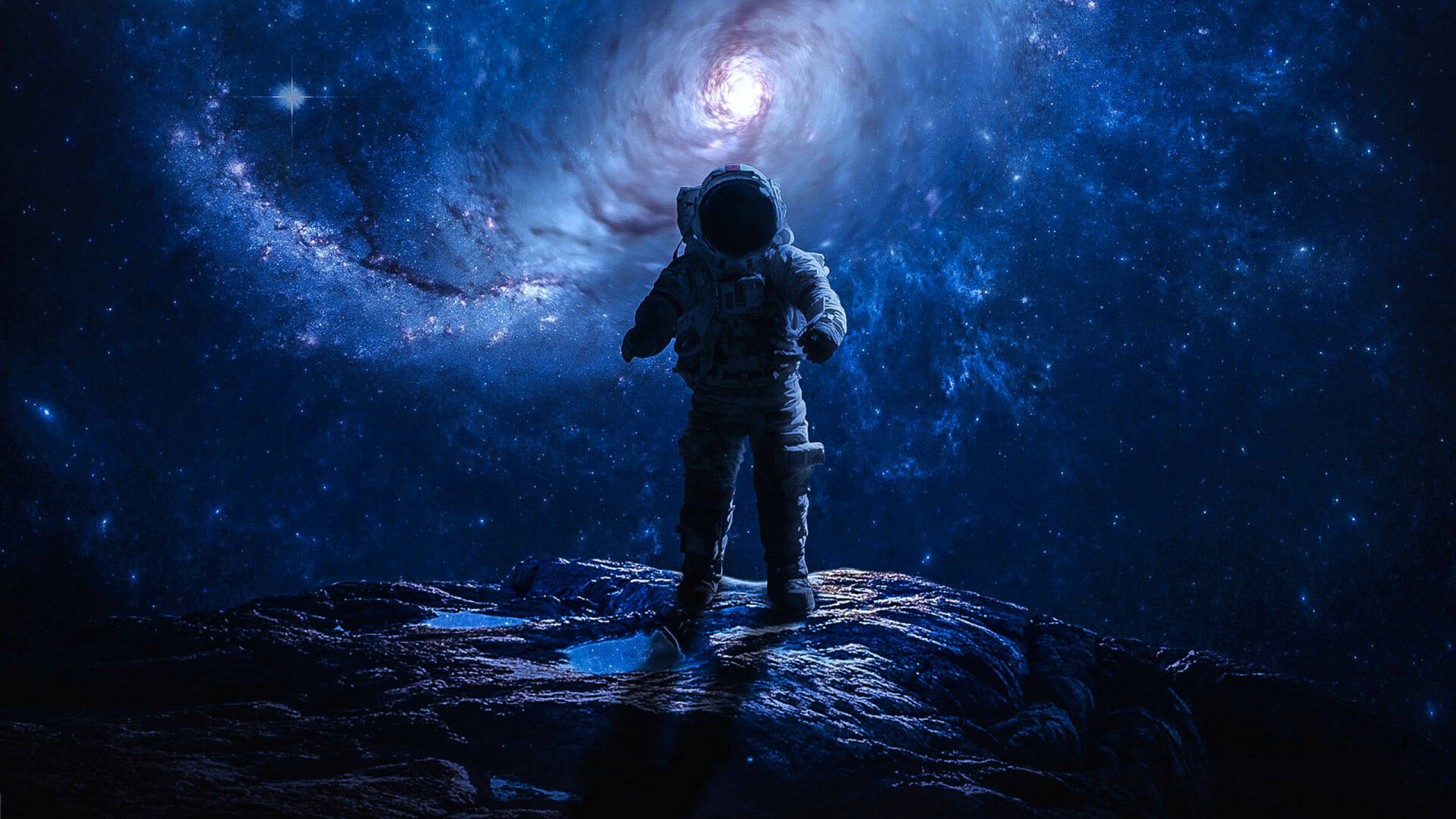 Astronaut în spațiu 2560x1440 Fundal