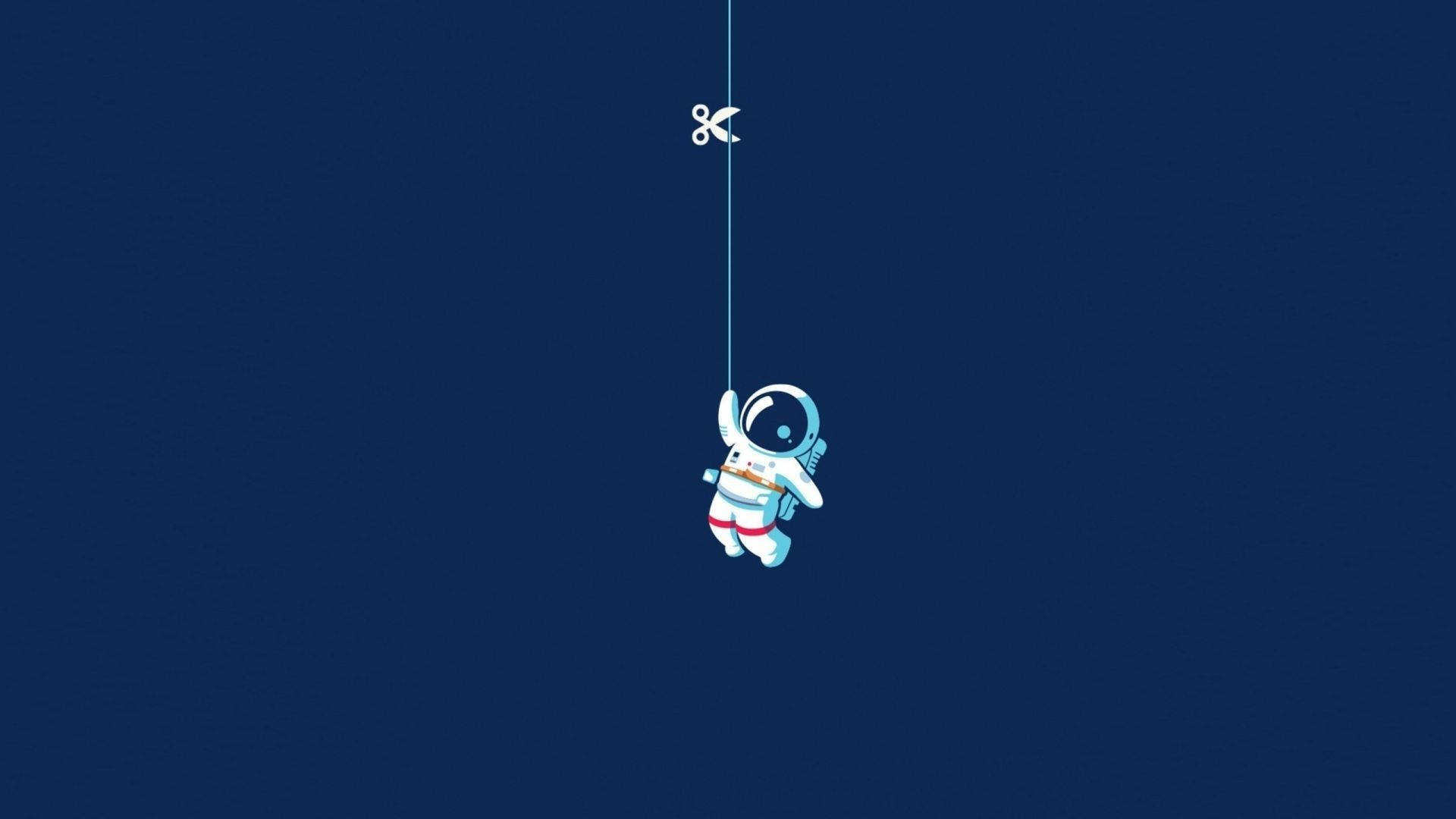 Astronaut plutitor minimalist Fundal