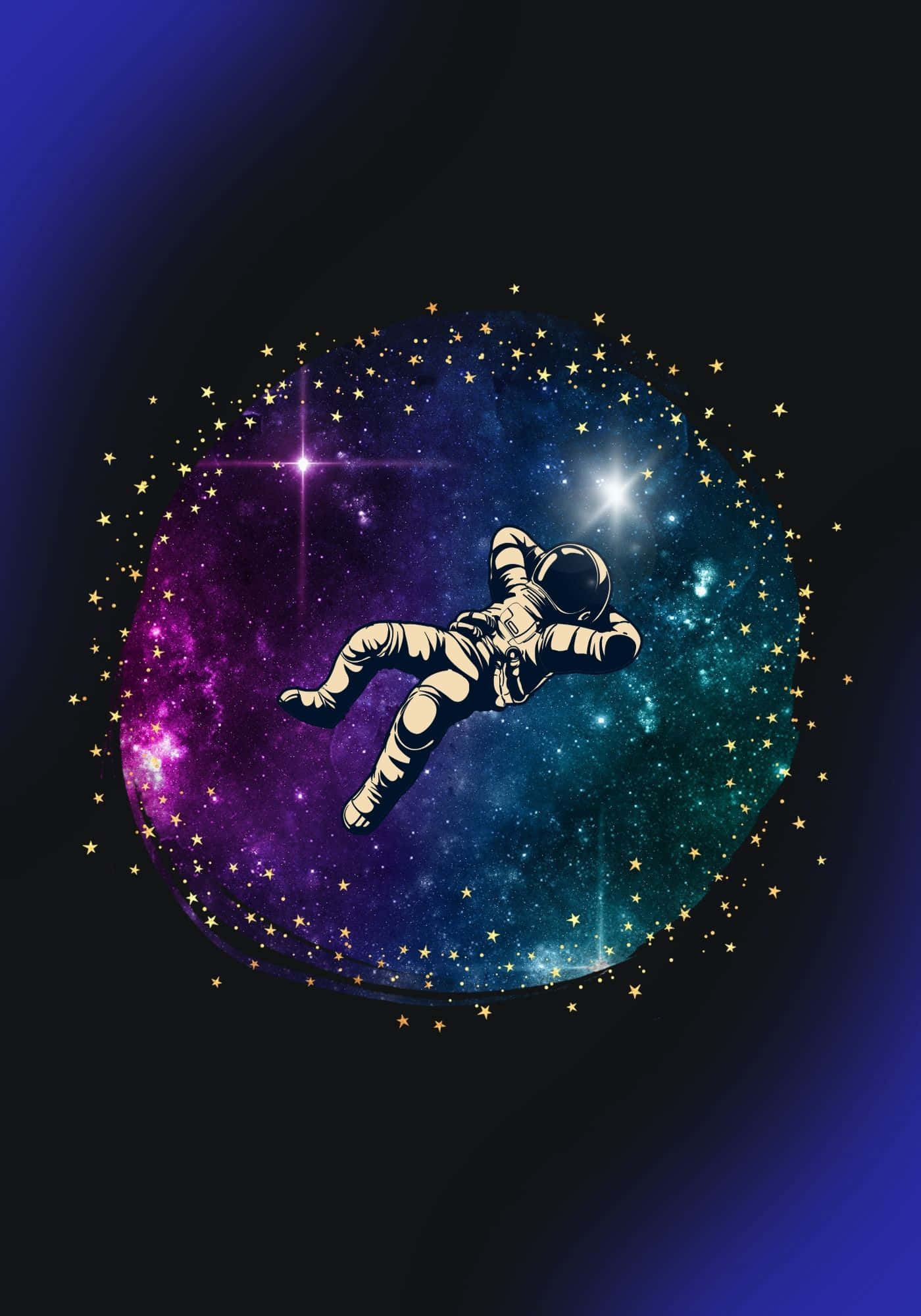Astronaut rece plutind pe fundal spațial Fundal
