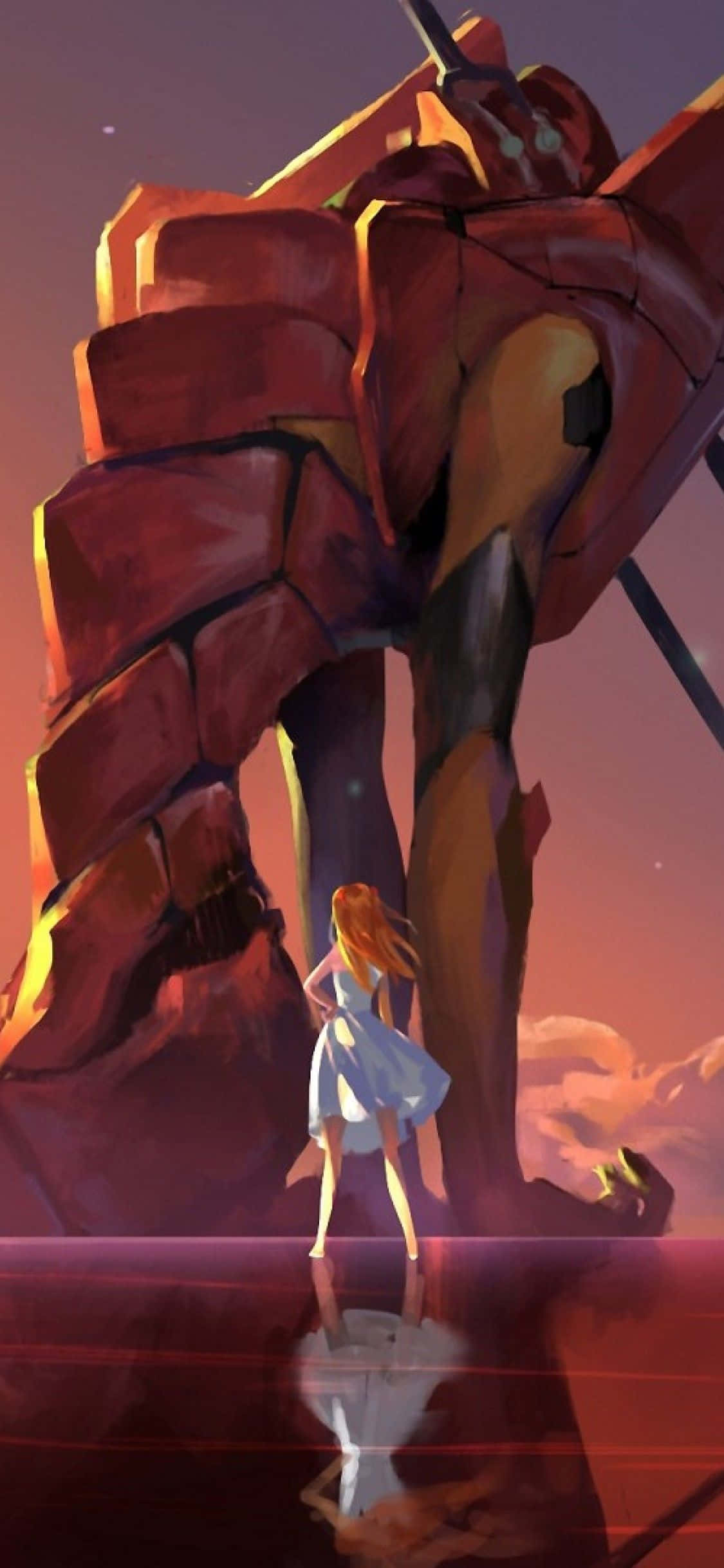 Asuka Langley Soryu Neon Genesis Evangelion iPhone Fundal
