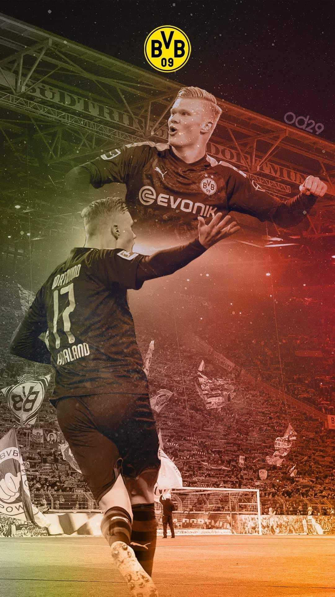 Atacantul BVB Erling Haaland Fundal