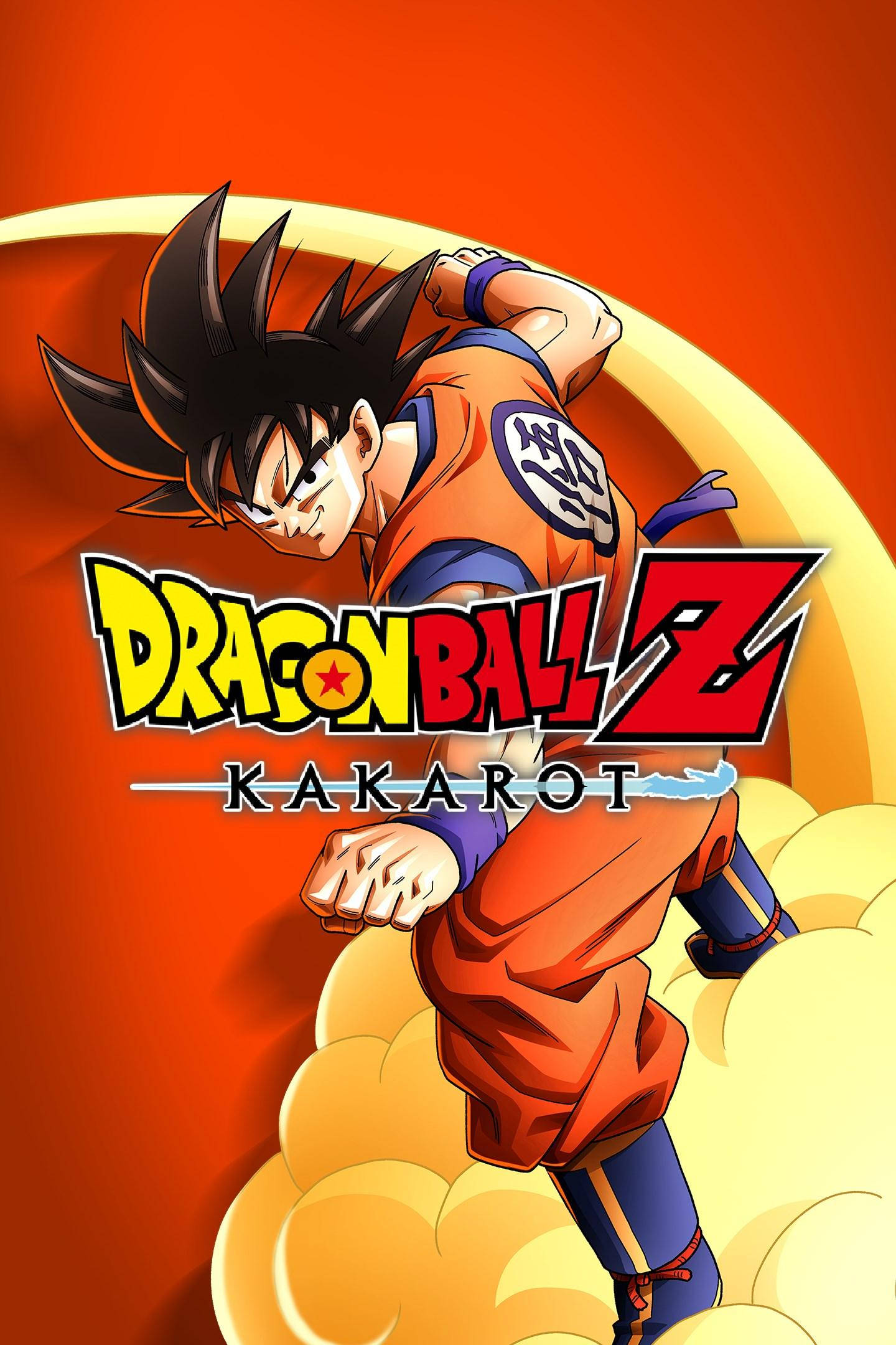 Atacul lui Goku cu sigla Dragon Ball Z Fundal