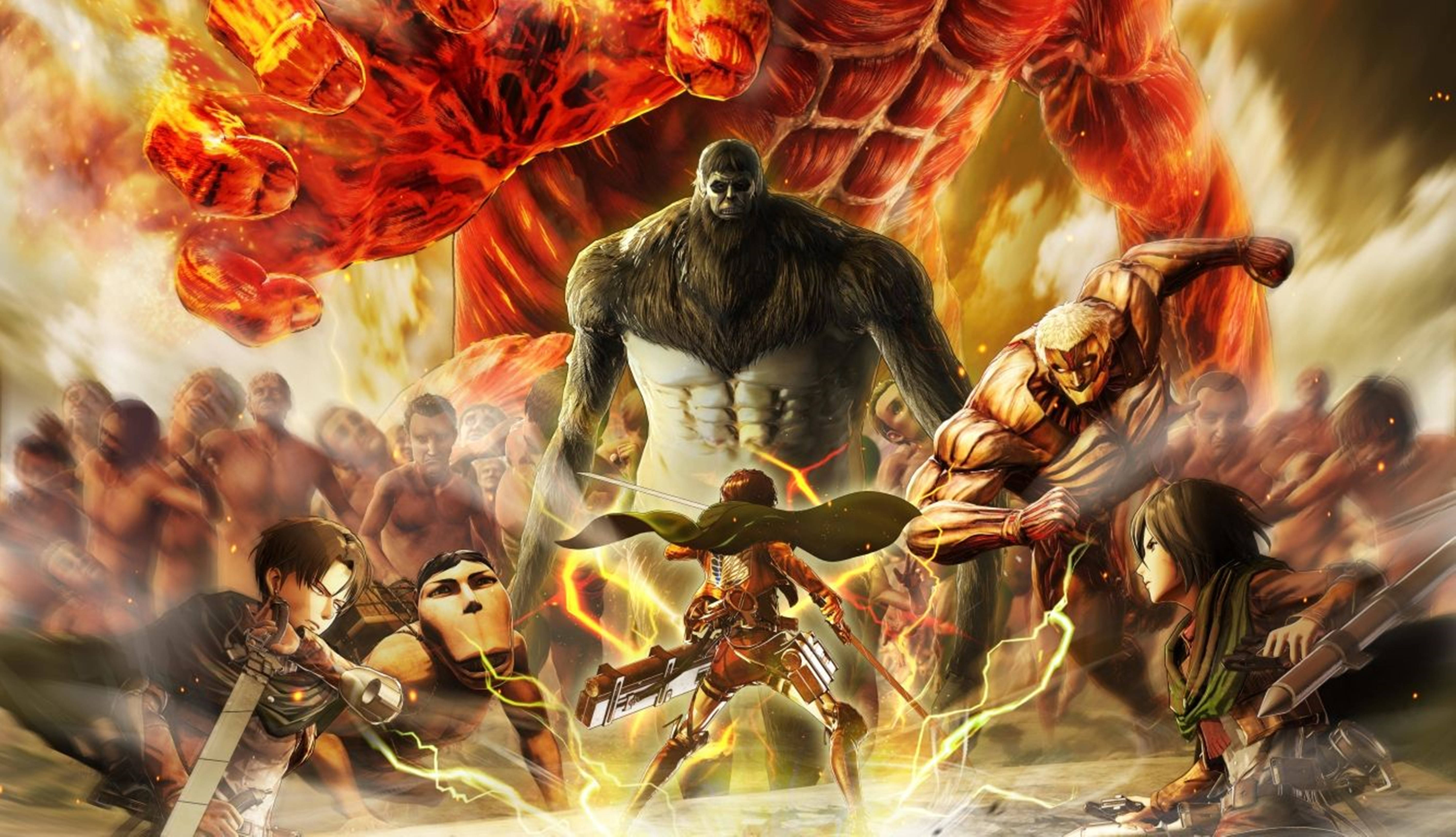 Atacul Titanilor 4K Titani Devoratori de Oameni Fundal