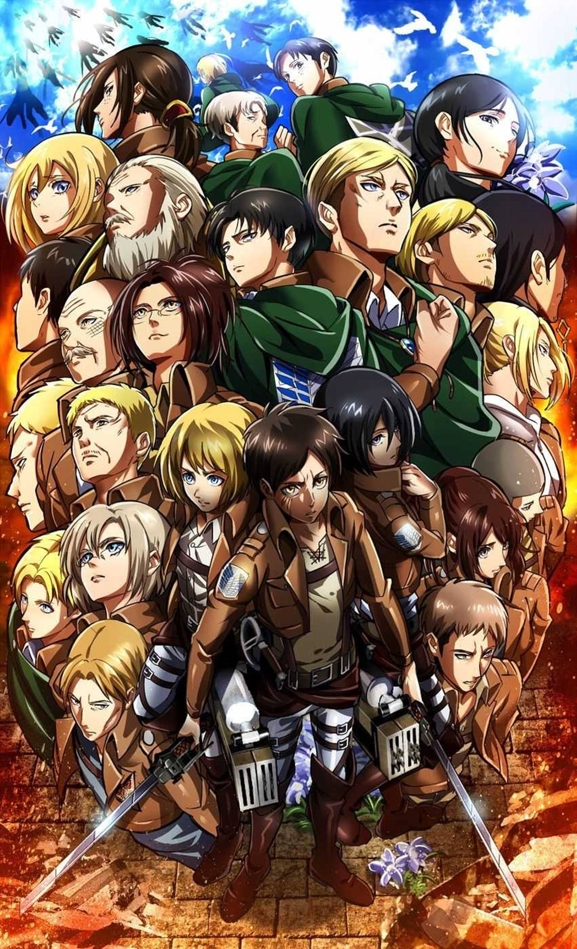 Attack On Titans 4K Main Casts Fundal