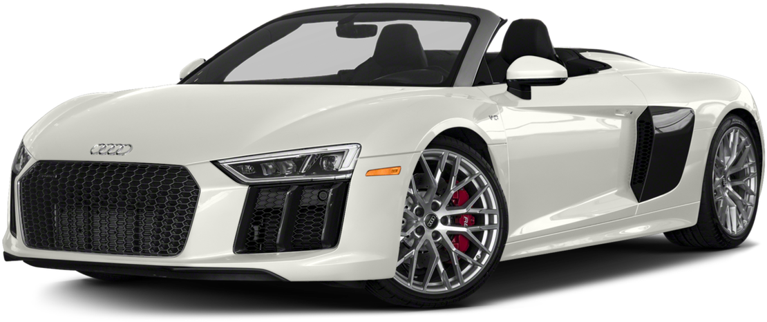 Audi R8 Spyder decapotabilă albă Fundal