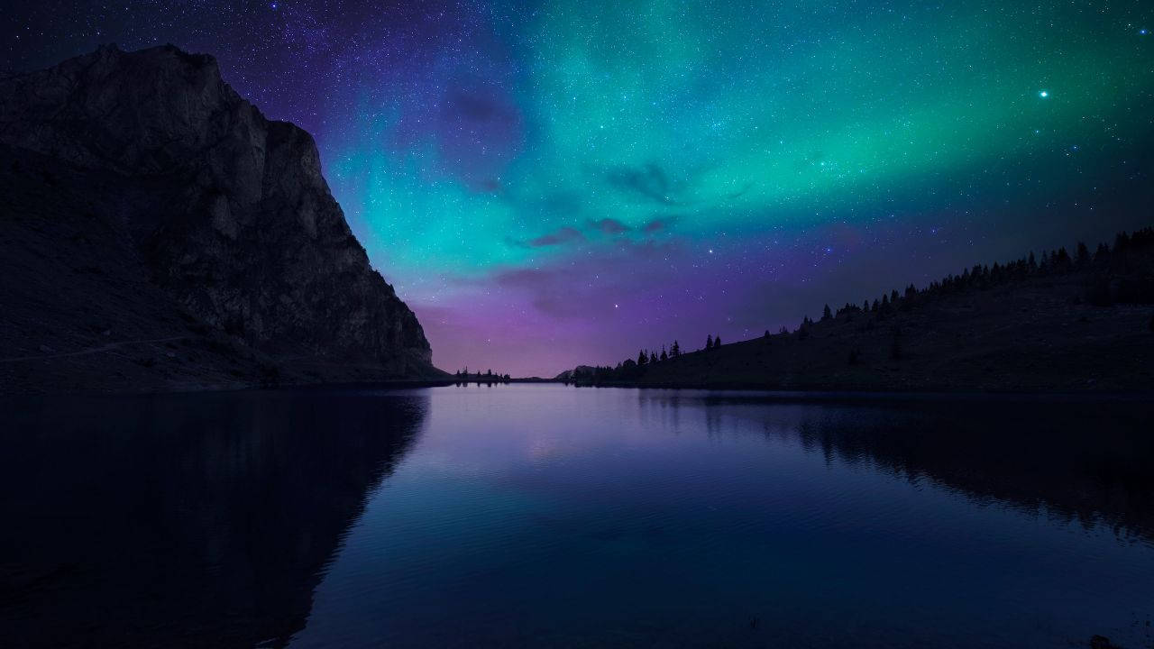 Aurora Colorată în Florida Fundal