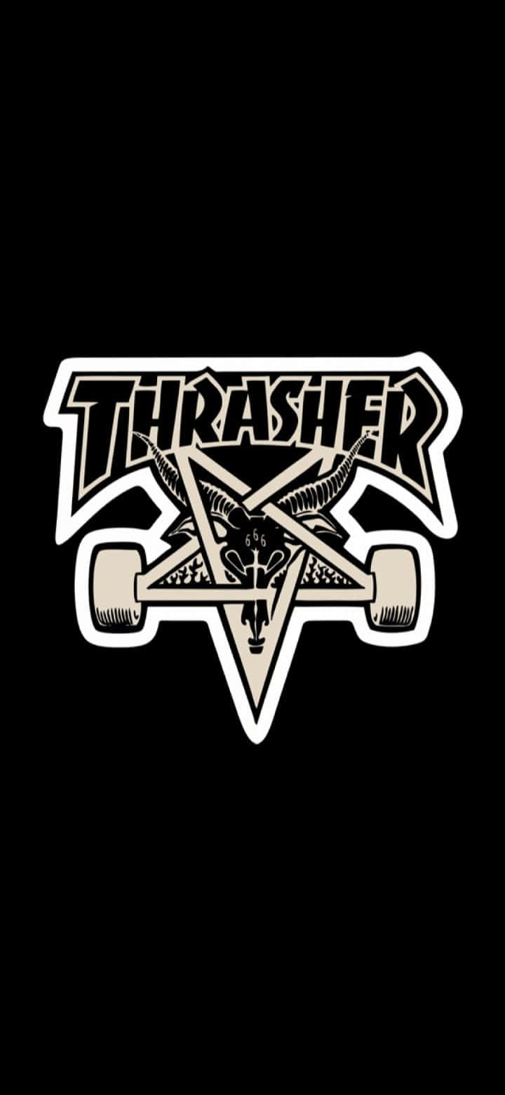 autocolant logo thrasher Fundal