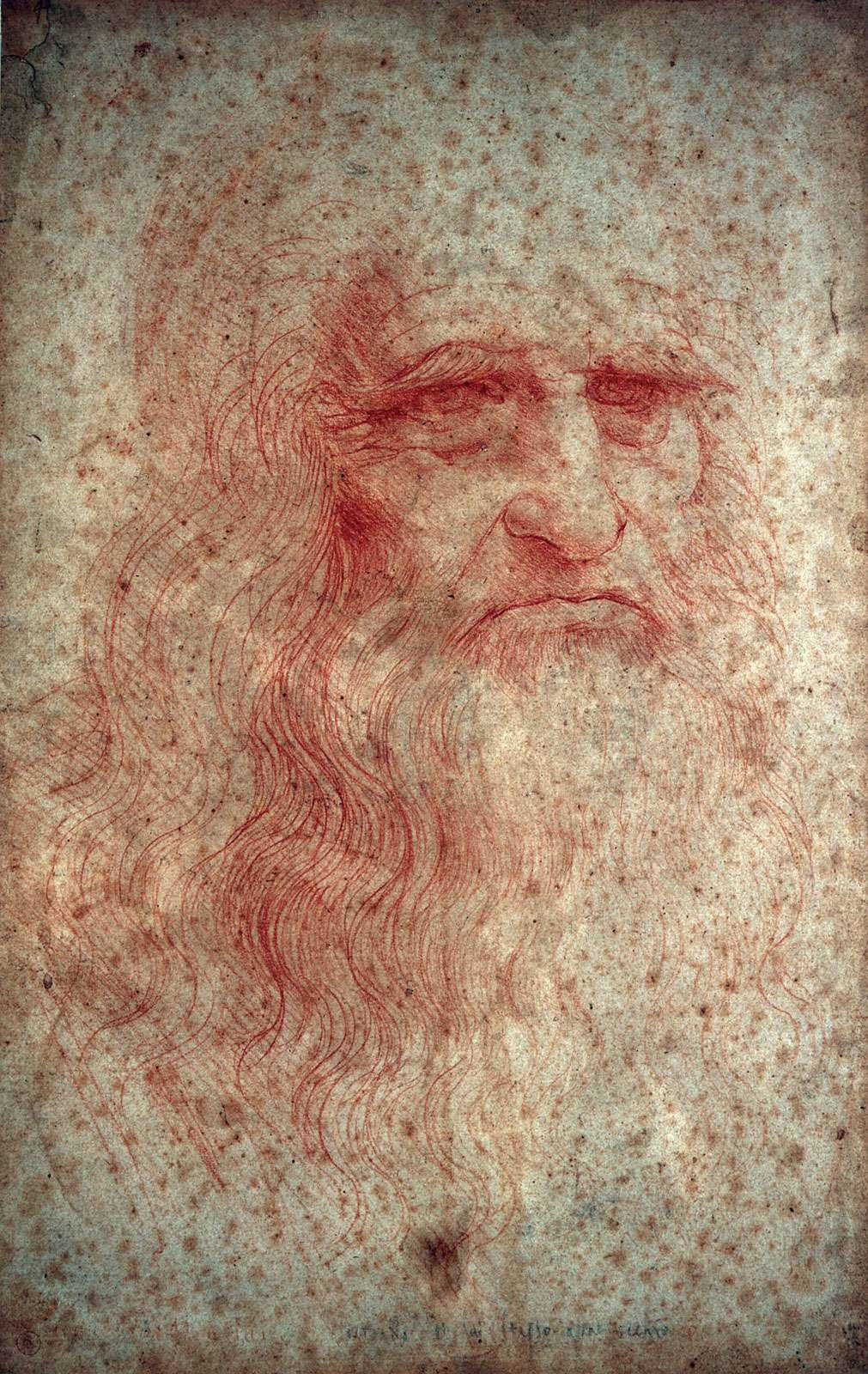 Autoportret Leonardo Da Vinci Fundal