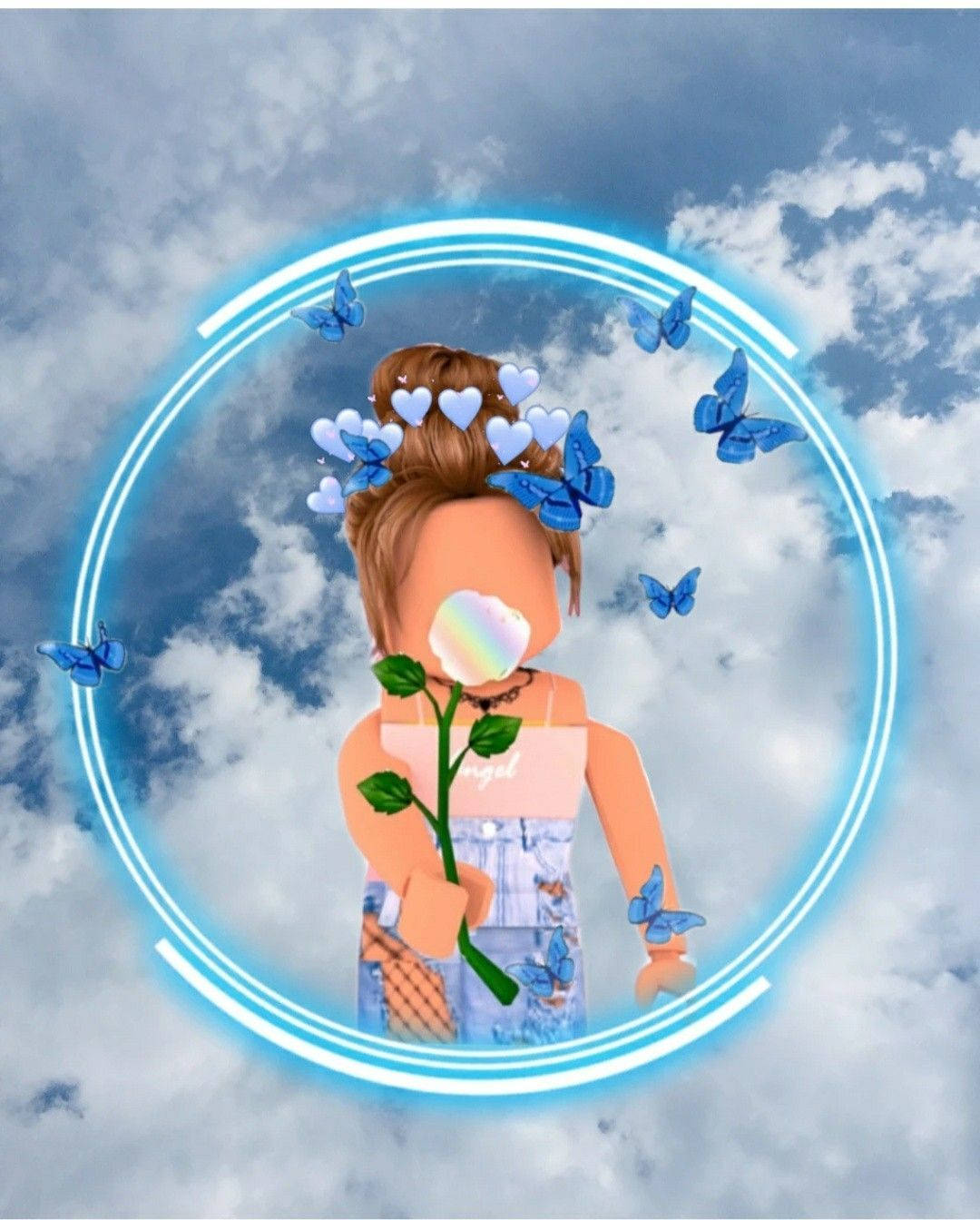 Avatar Roblox Albastru Fundal