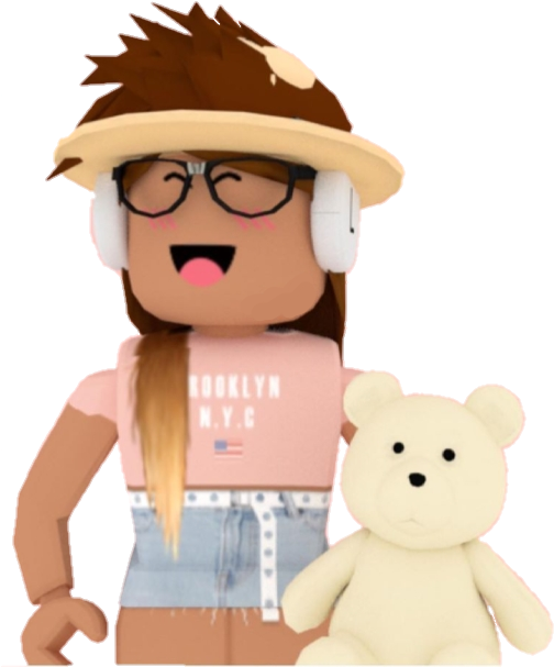 Avatar Roblox cu ursuleț de plush Fundal
