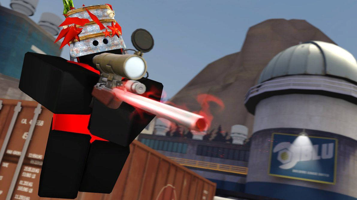 Tapet de calitate HD cu avatar de lunetist în Roblox. — Roblox Fundal
