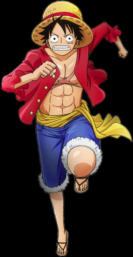 Aventura piraților cu pălărie de paie Luffy Fundal