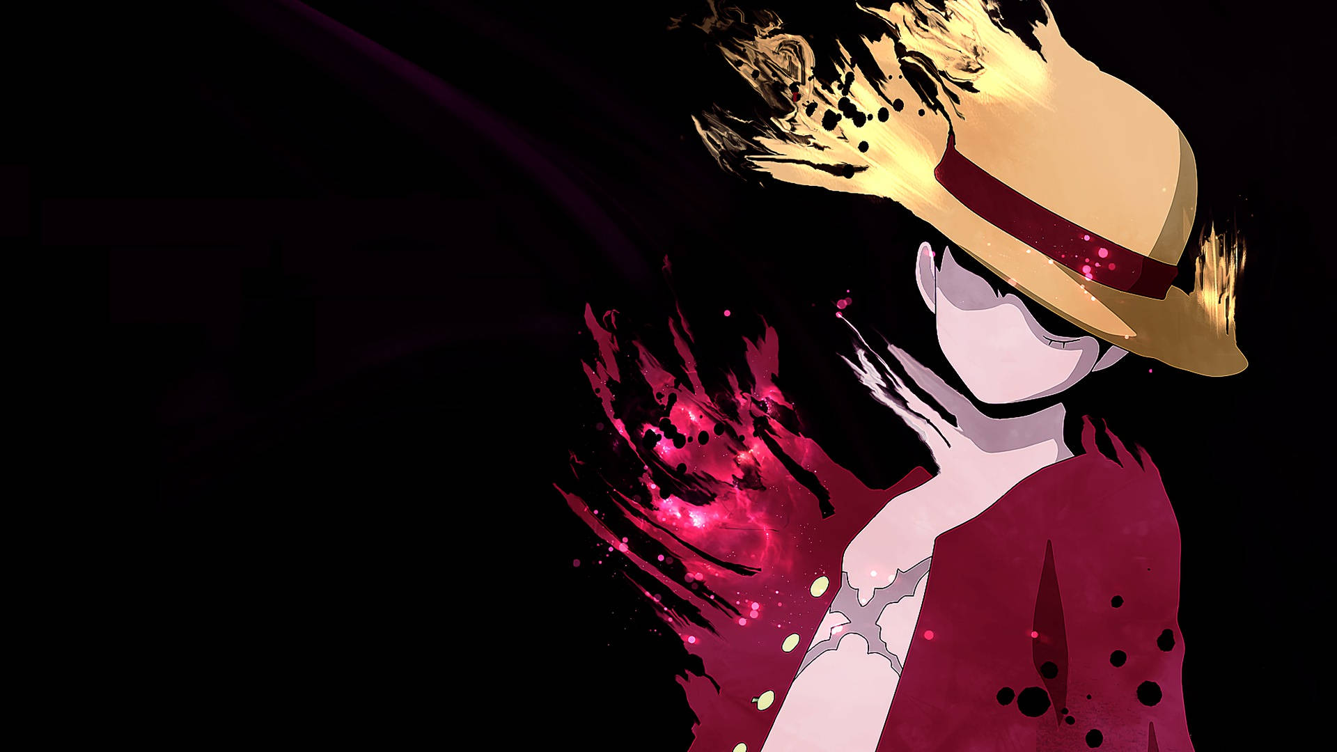 Fundal minimalist One Piece Monkey D. Luffy. — One Piece Fundal