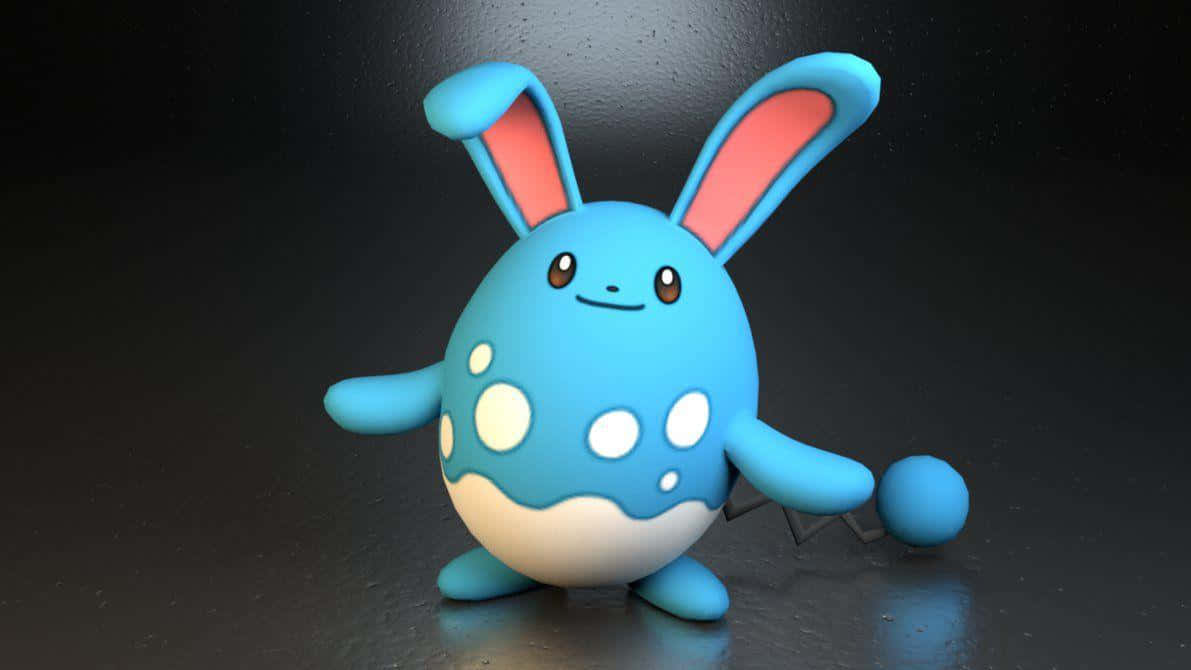 Azumarill 3D fundal negru Fundal
