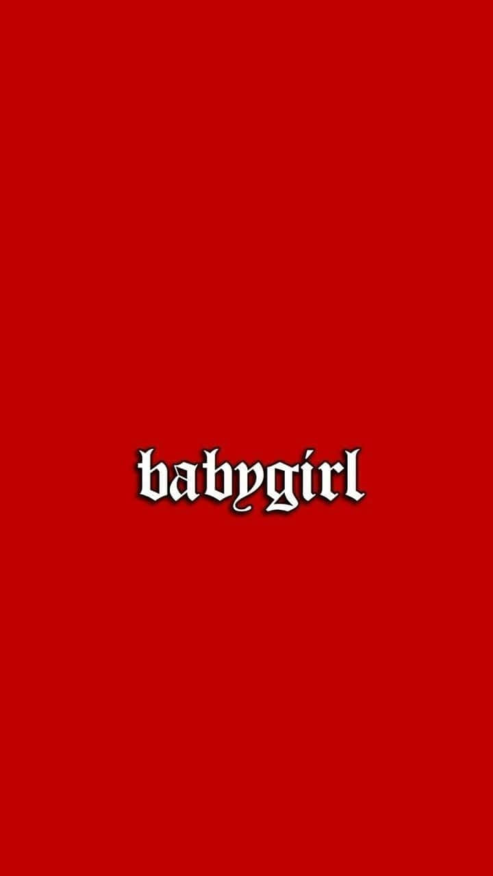 Babygirl estetică roșu Tumblr Fundal