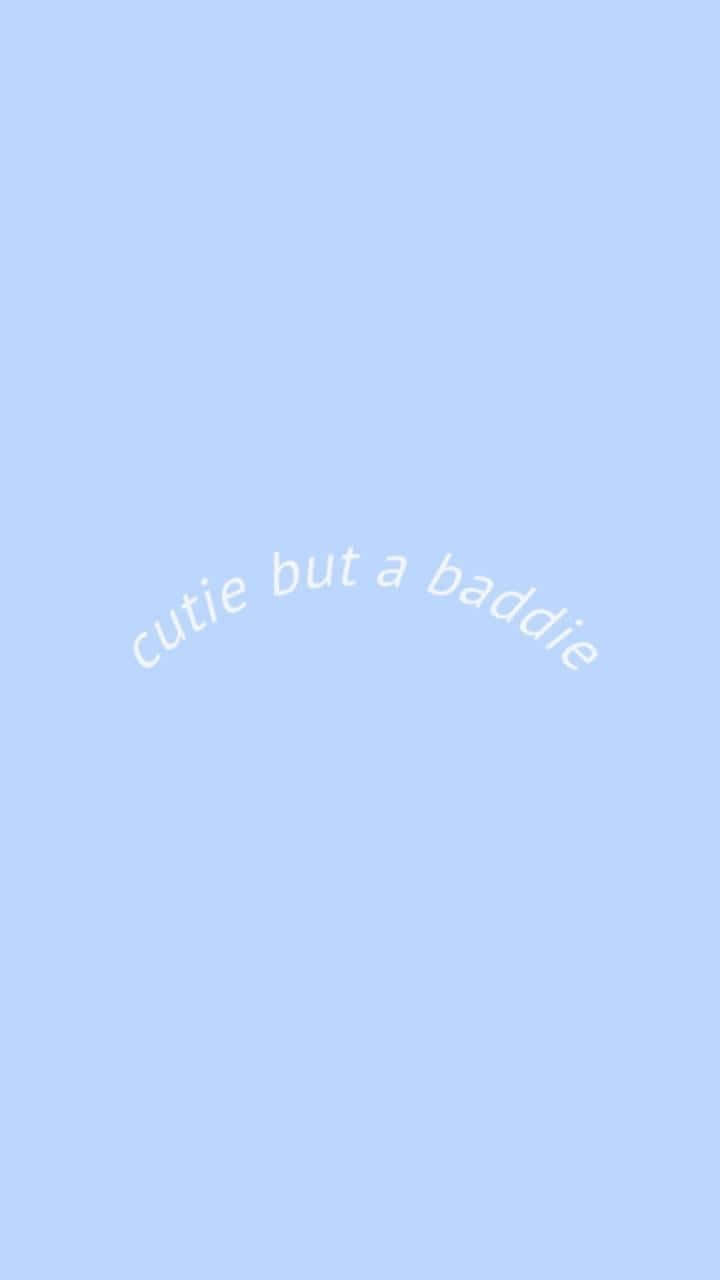 Baddie Albastră Drăguță și Minimalistă Fundal
