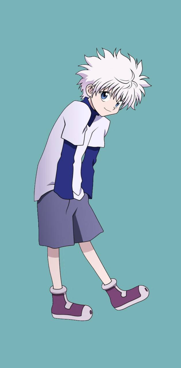 Băiat anime Killua drăguț și simplu Fundal