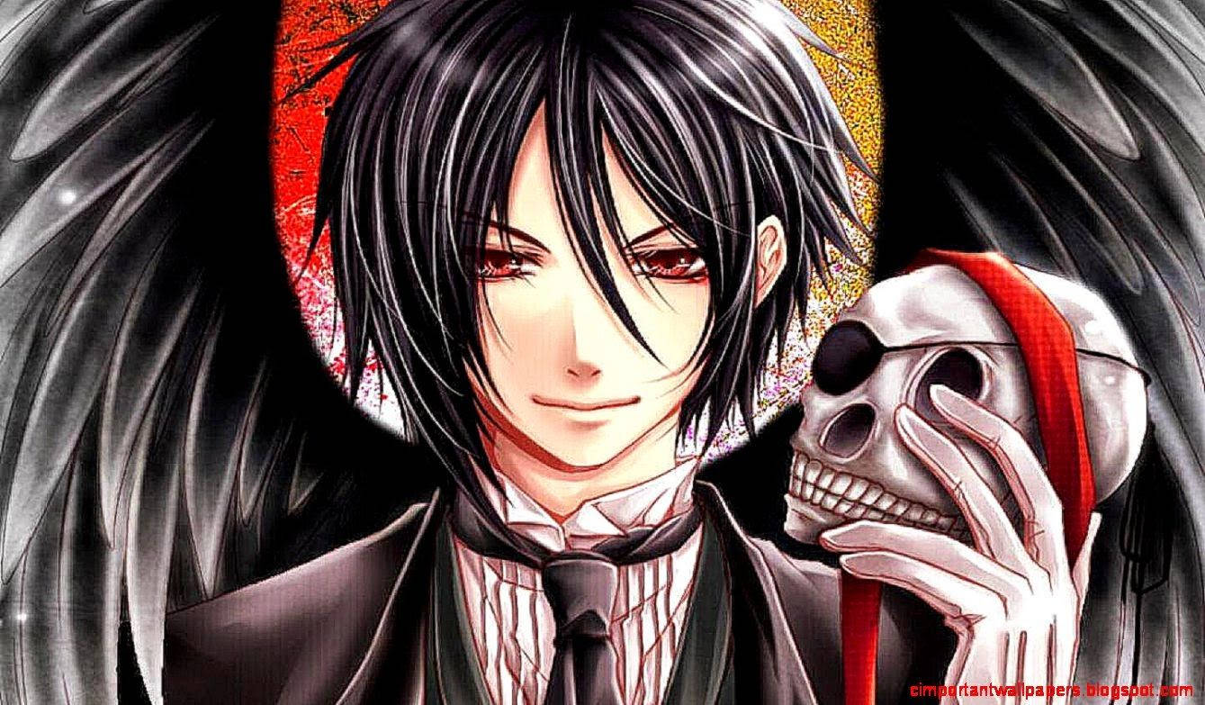 Băiat anime - Sebastian din seria Black Butler Fundal