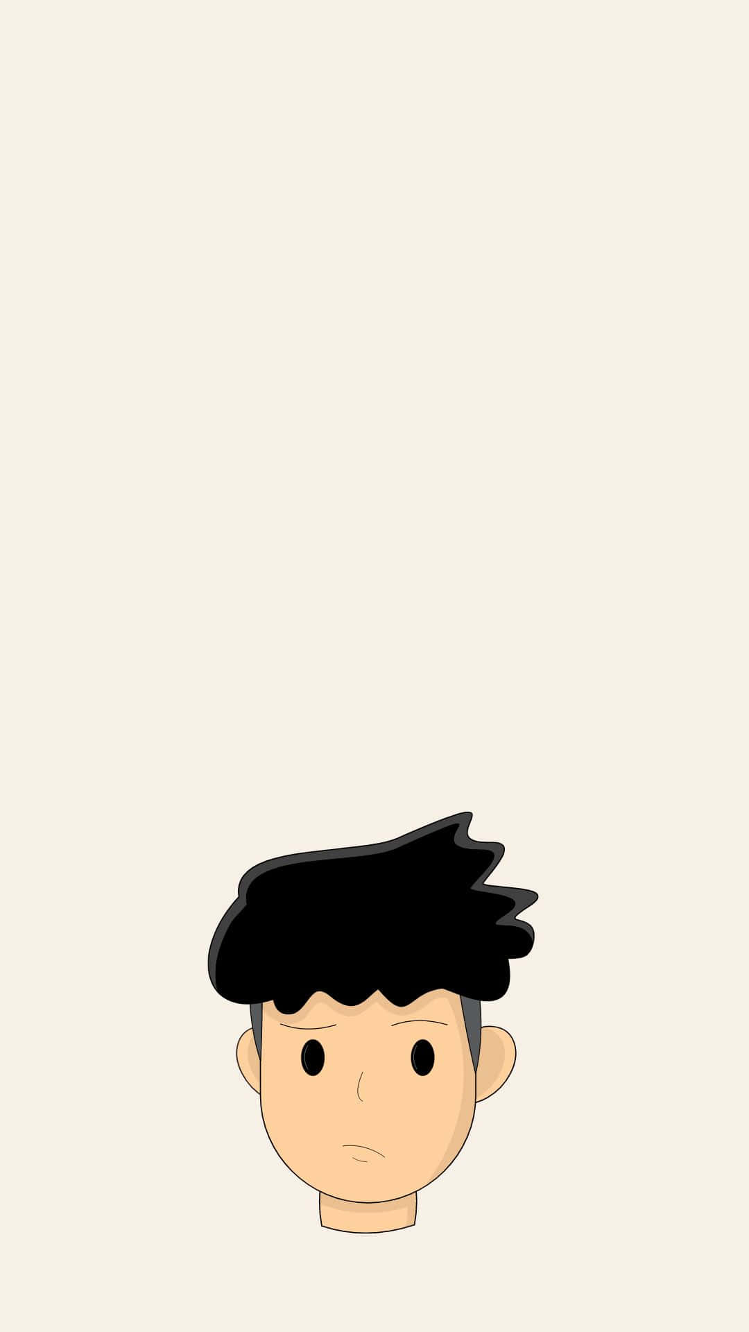 Băiat Chipeș Desen Animati Minimalist Fundal