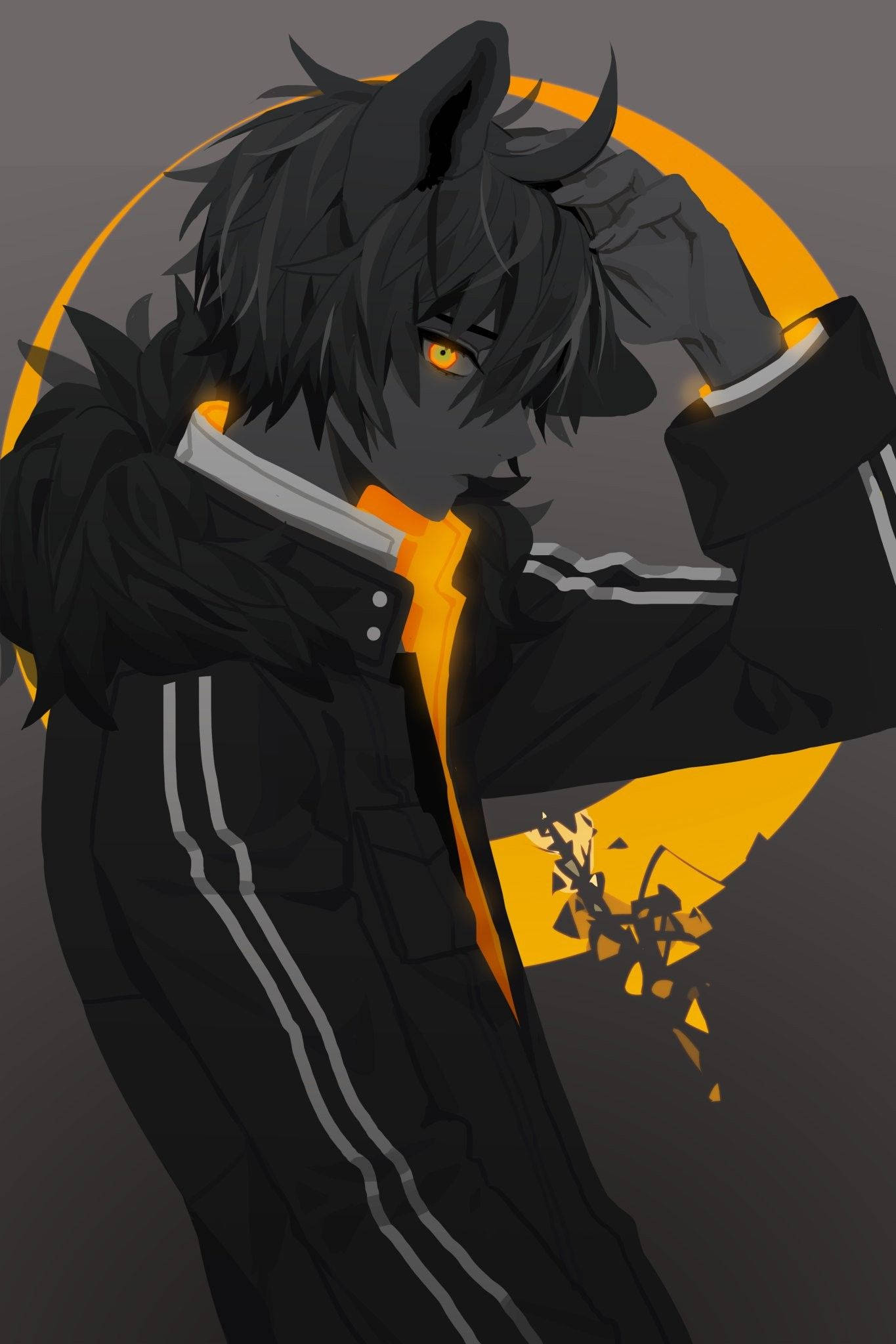 Băiat demon felin anime Fundal