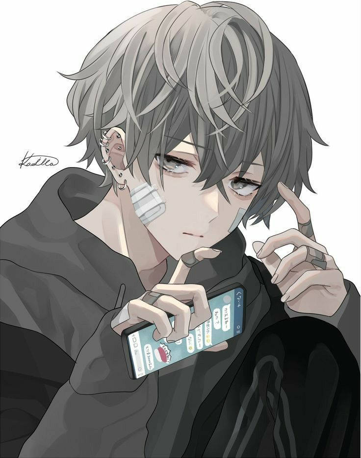 Băiat Emo Anime Edgy Pfp Fundal