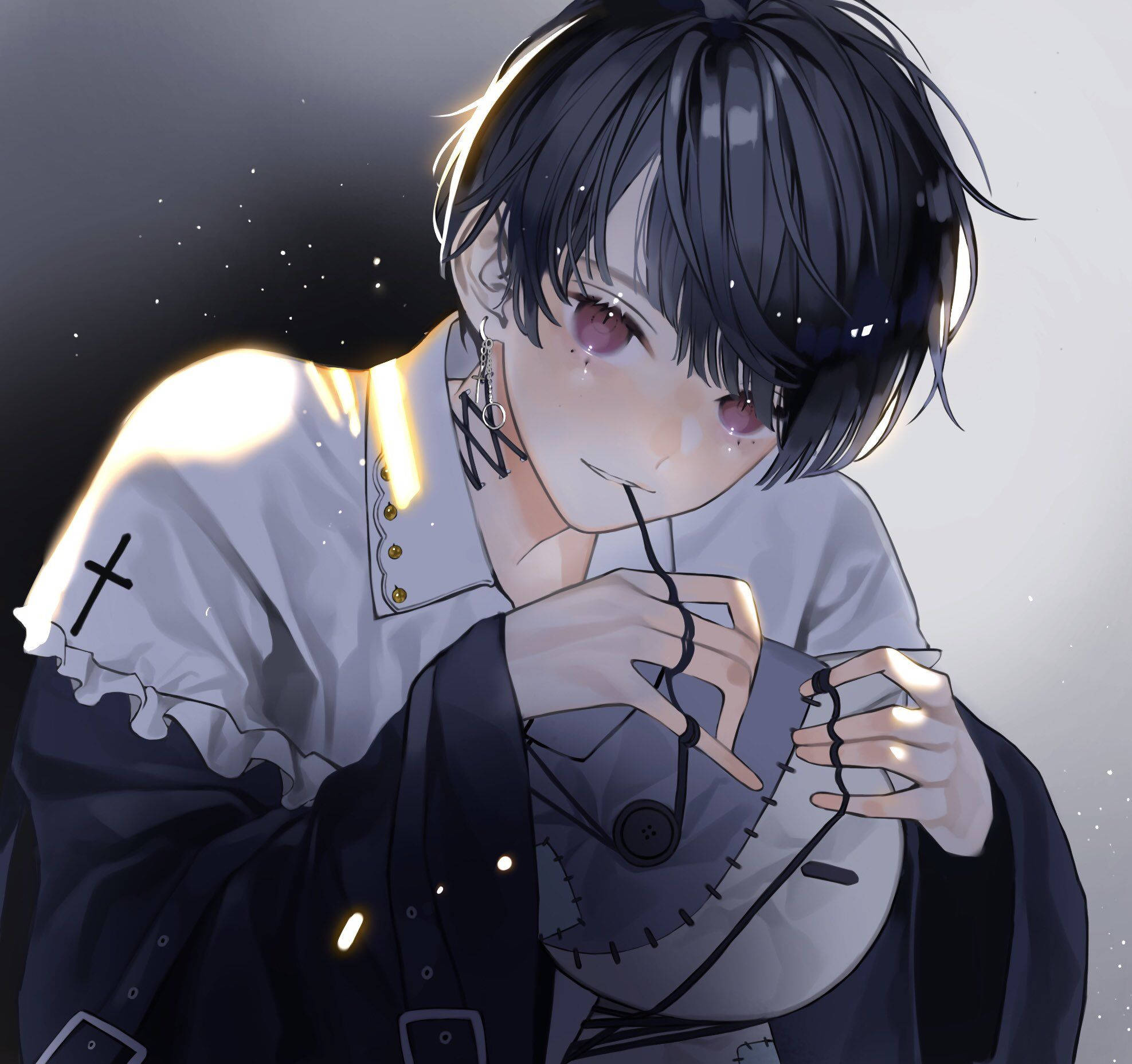 Băiat Emo Întunecat – Poză de Profil Anime Fundal