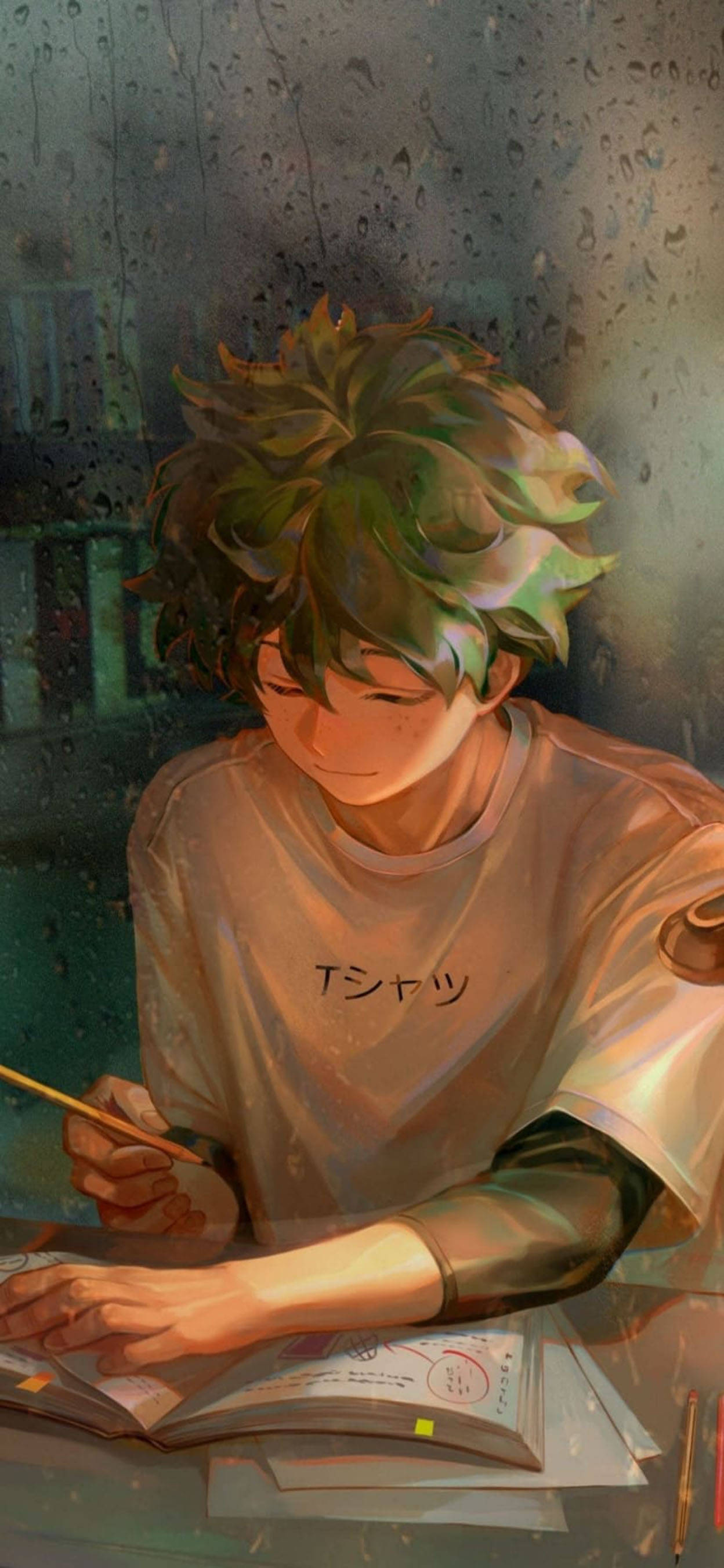 Băiat estetic Izuku Midoriya Fundal