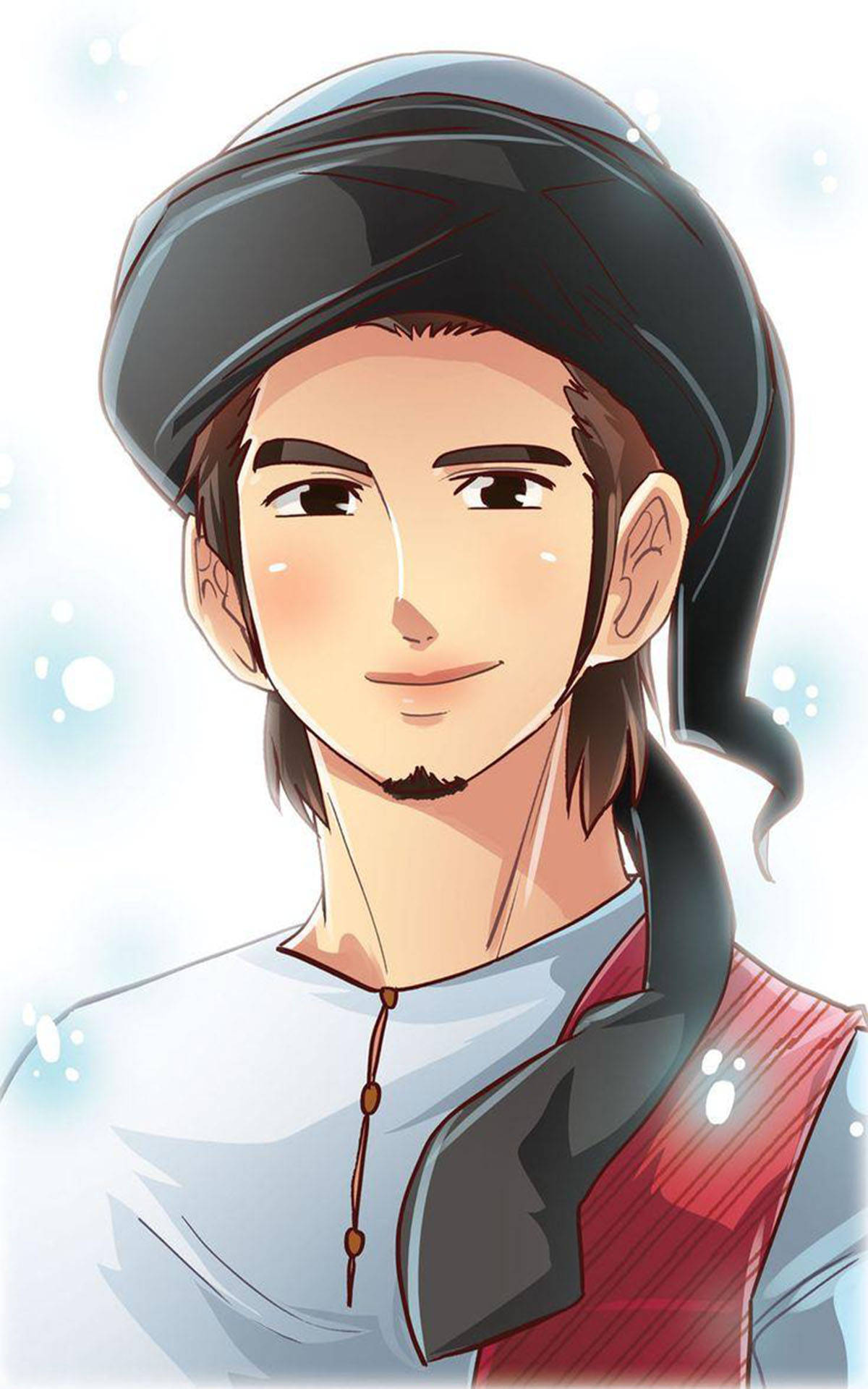 Băiat Islamic Anime Charmant Fundal