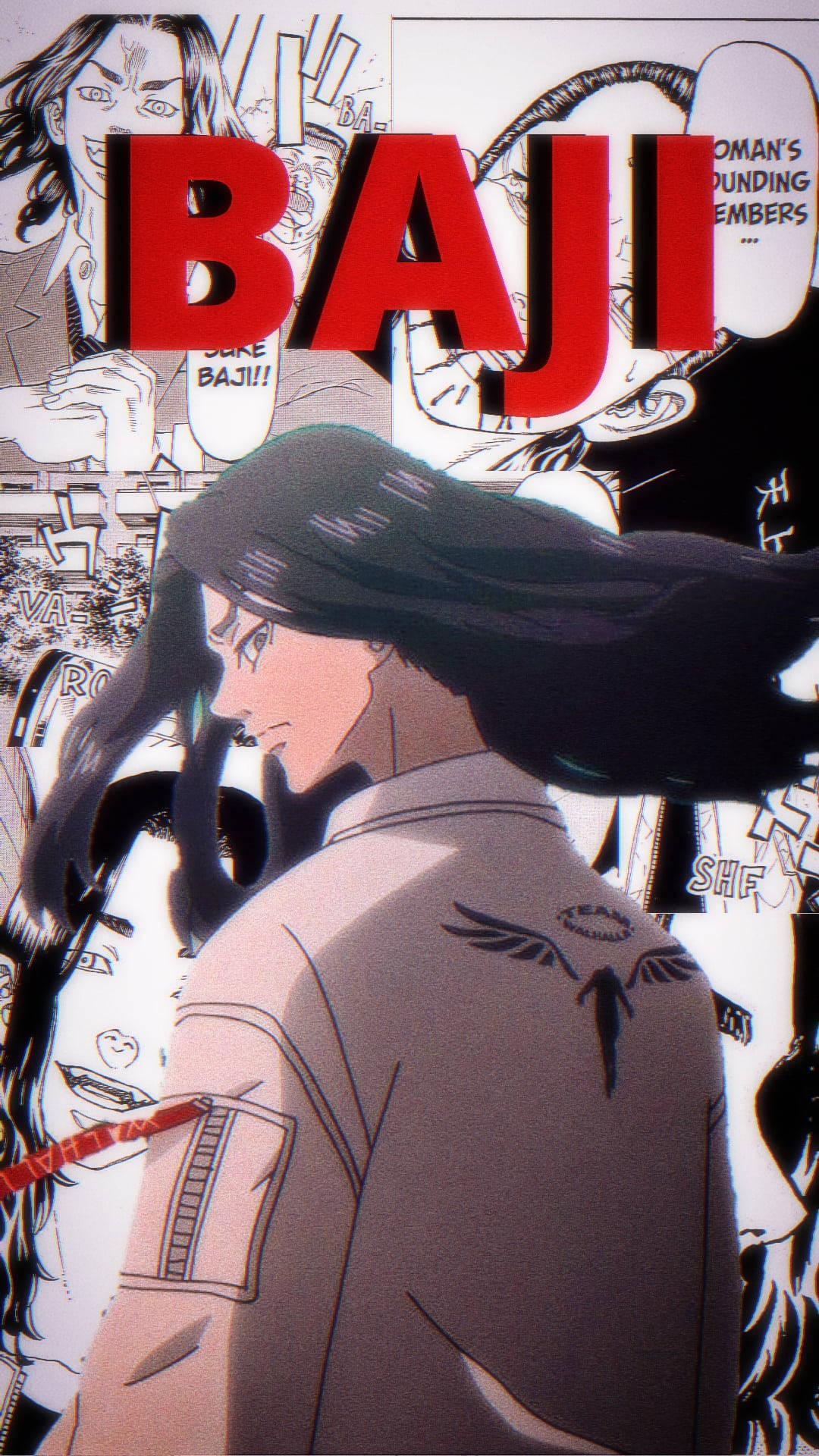 Baji Stil Comic Tokyo Revengers Fundal