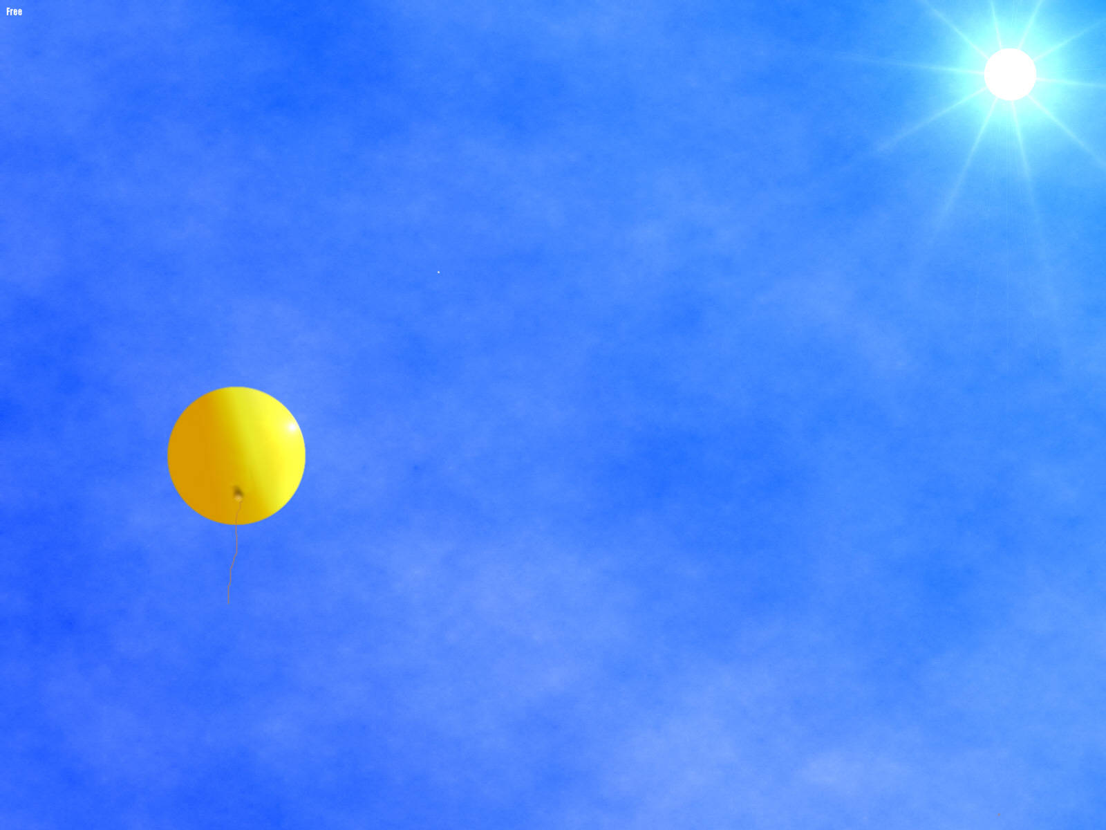 Balon Galben 4K Natură Fundal