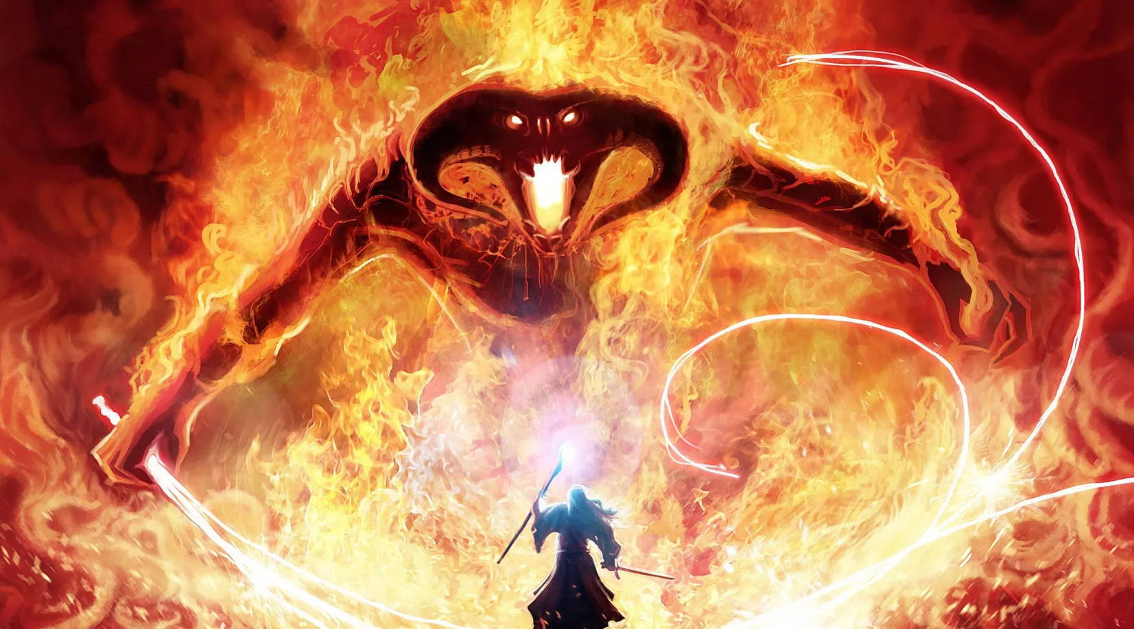 Balrog 4K Stăpânul Inelelor Fundal