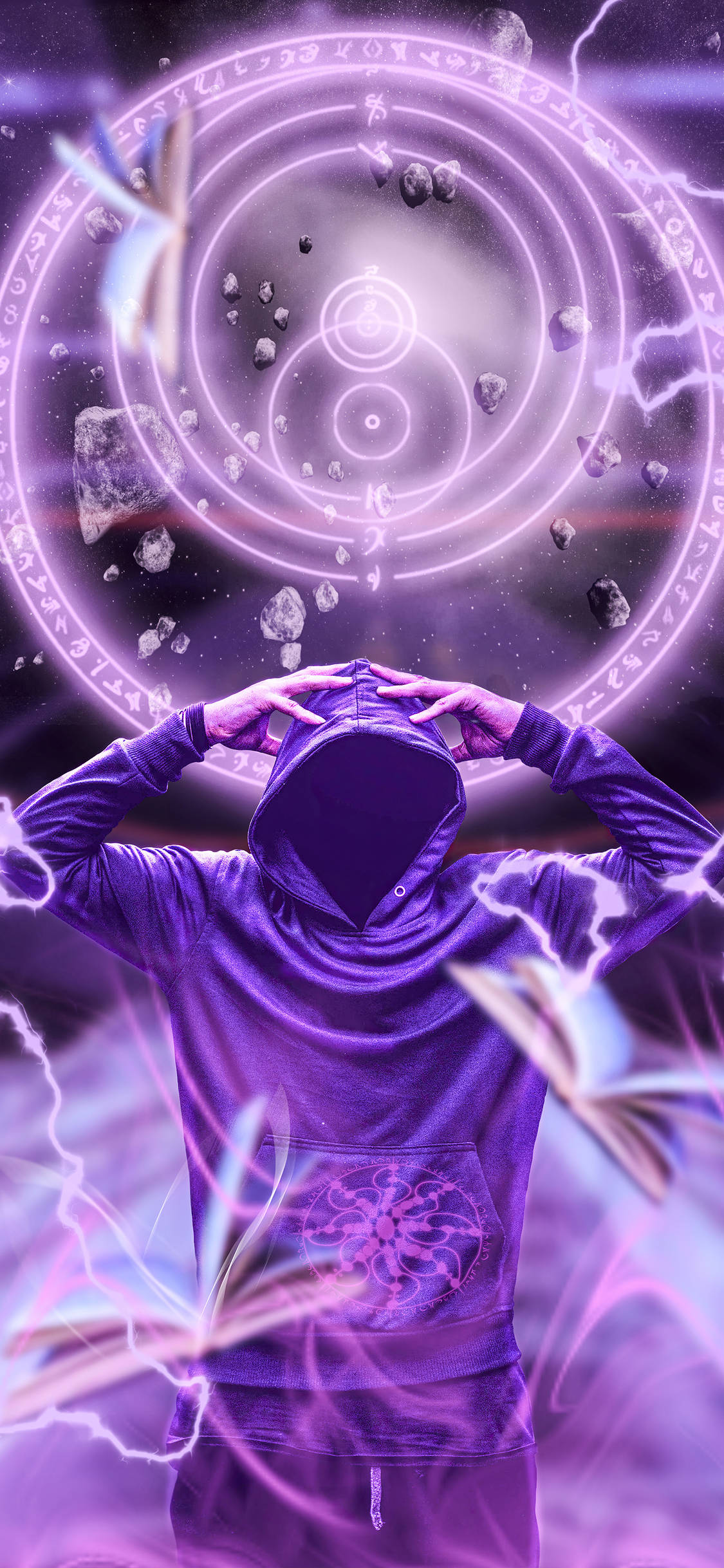 Bărbat necunoscut chakra violet Fundal
