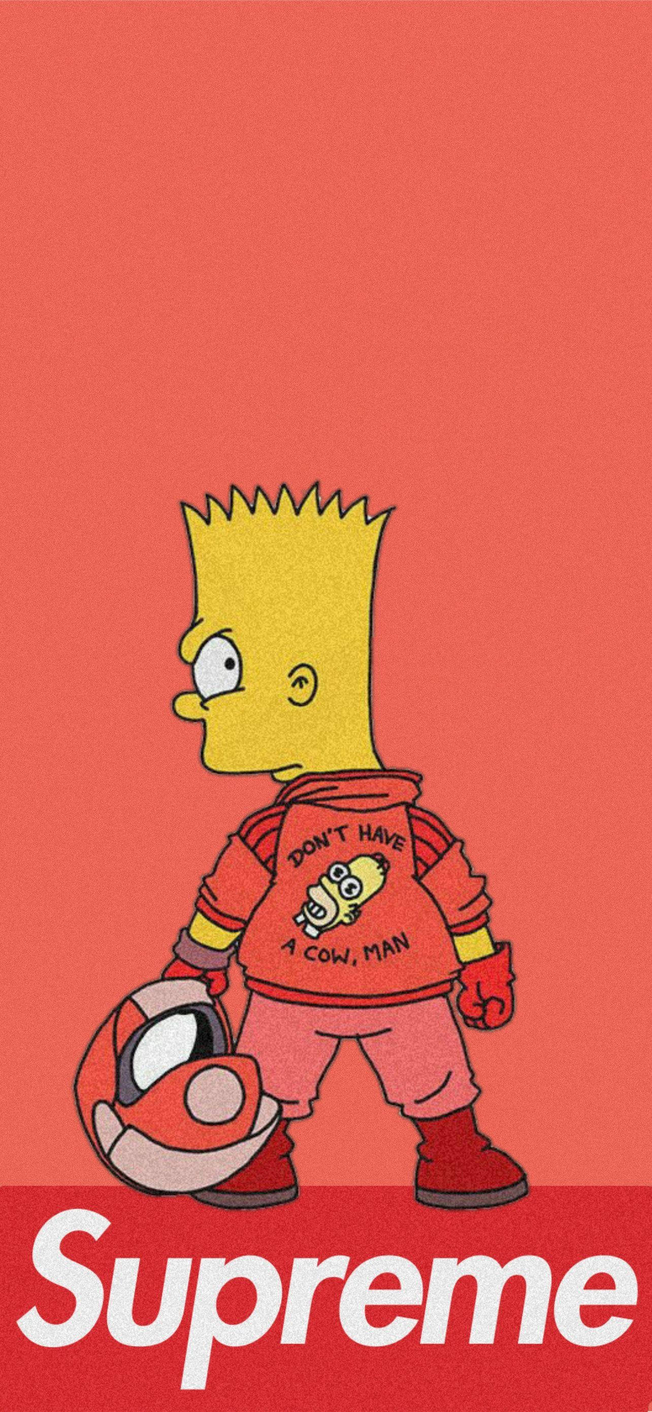 Bart Simpson Orange Supreme Fundal