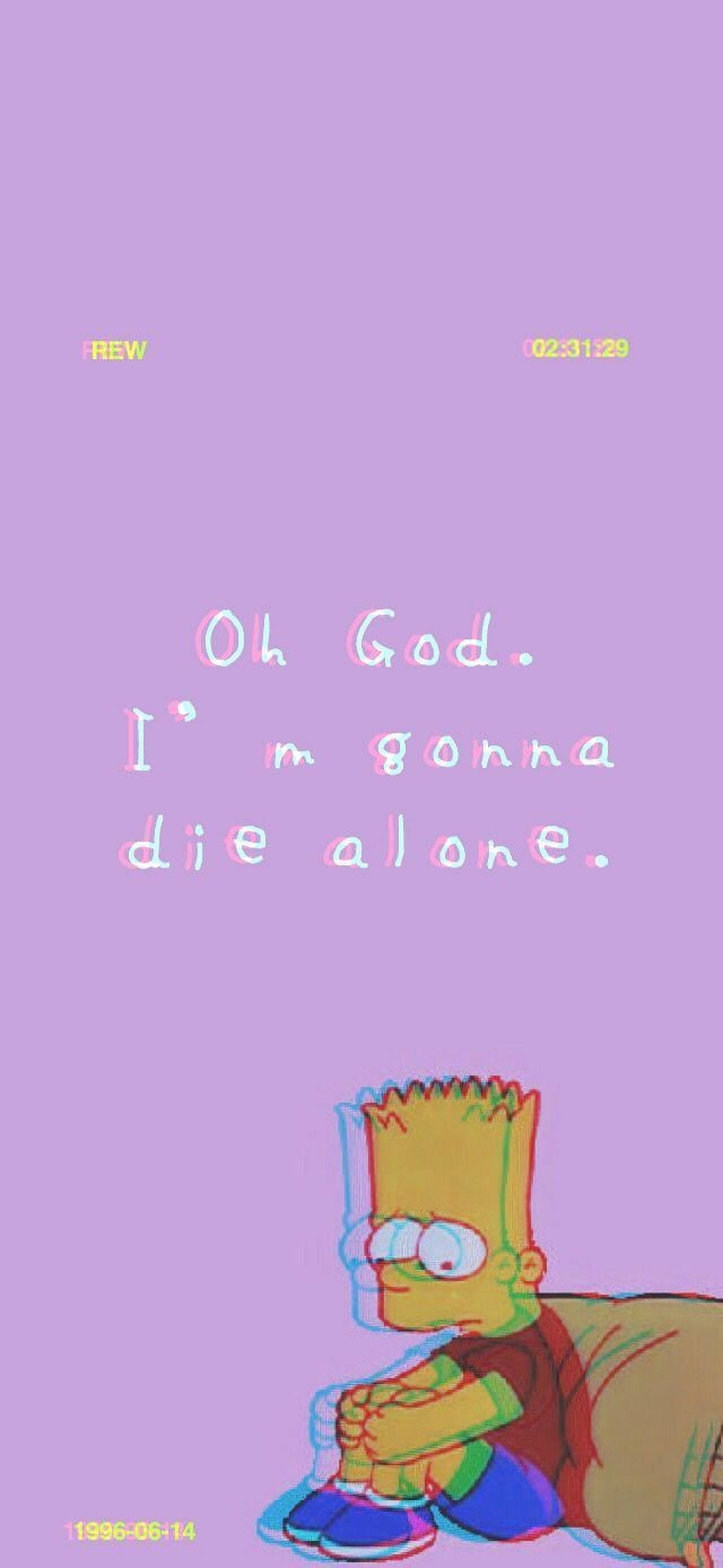 Bart Simpson citat trist Fundal