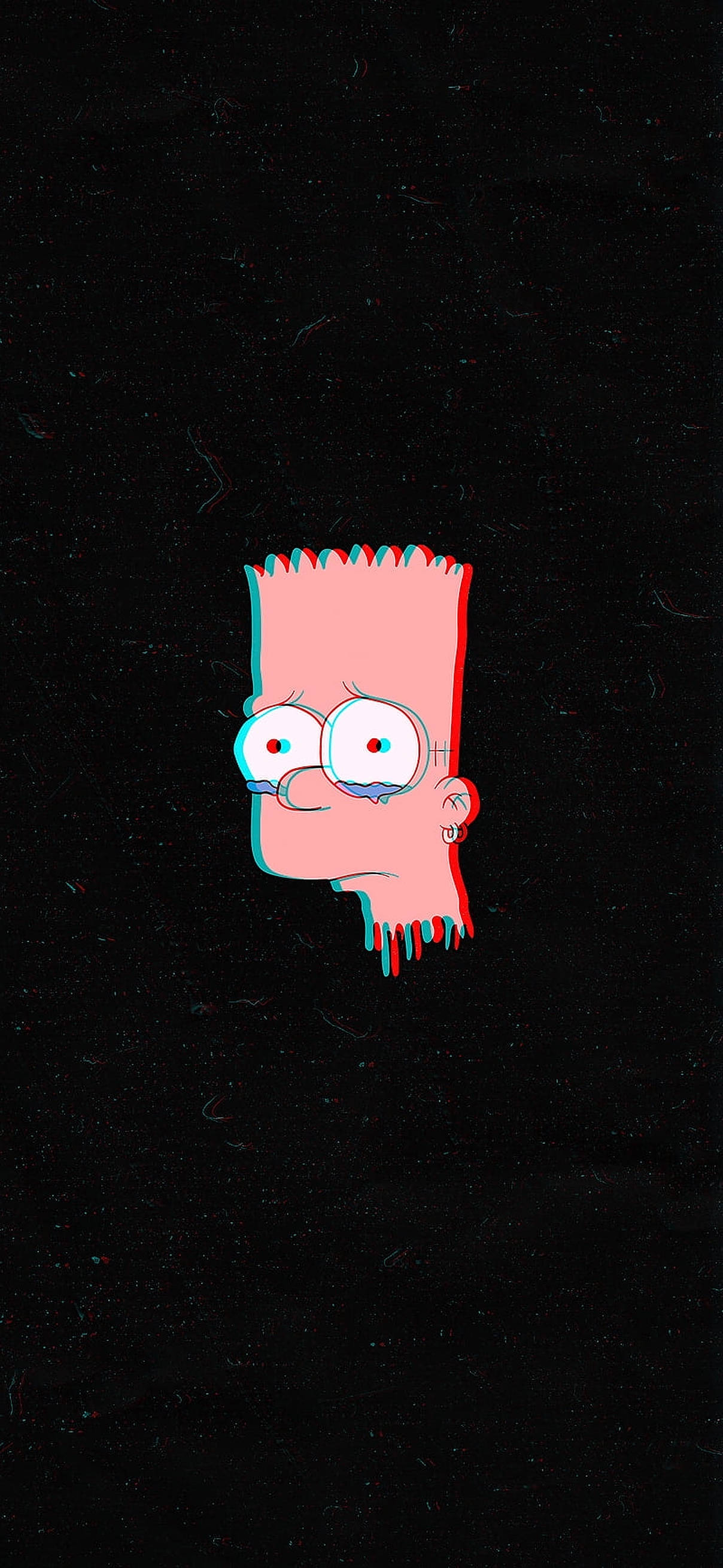 Bart Simpsons trist – capul roz Fundal