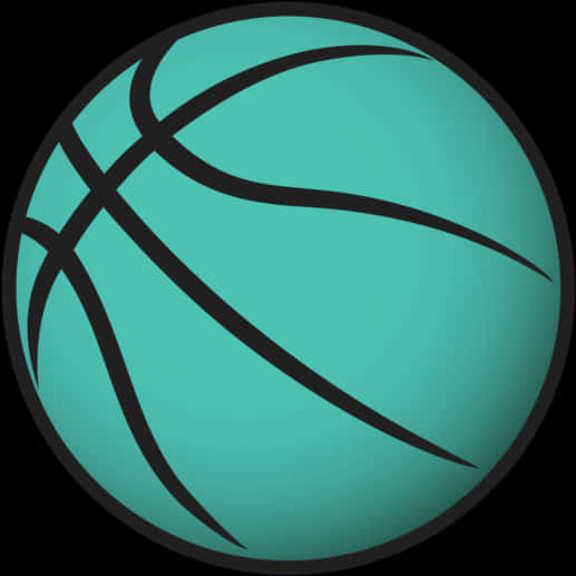 Basketbal grafic în nuanțe de turcoaz Fundal