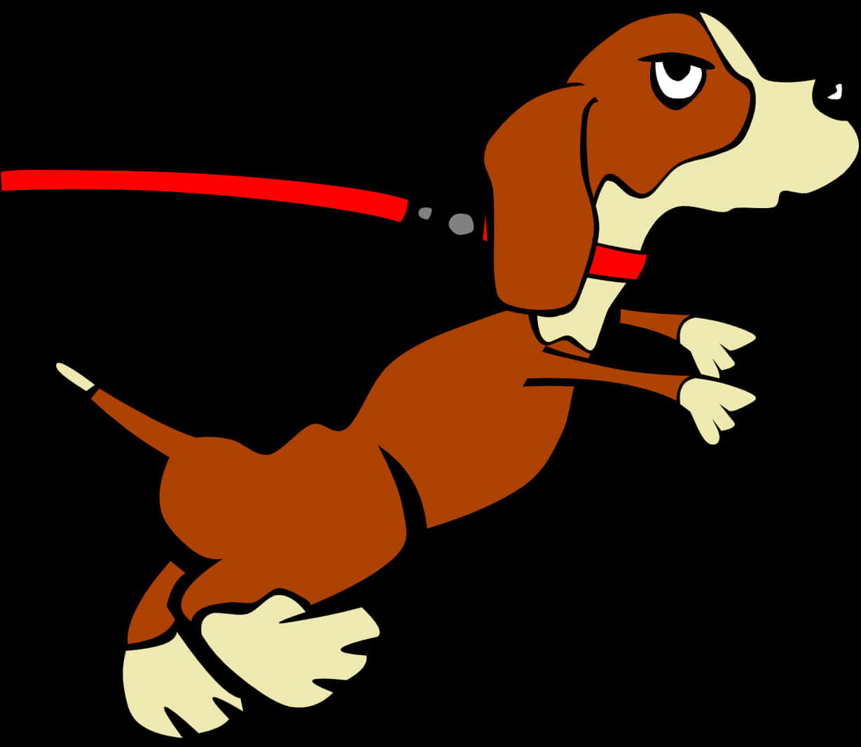 Basset Hound desen animat în salt Fundal