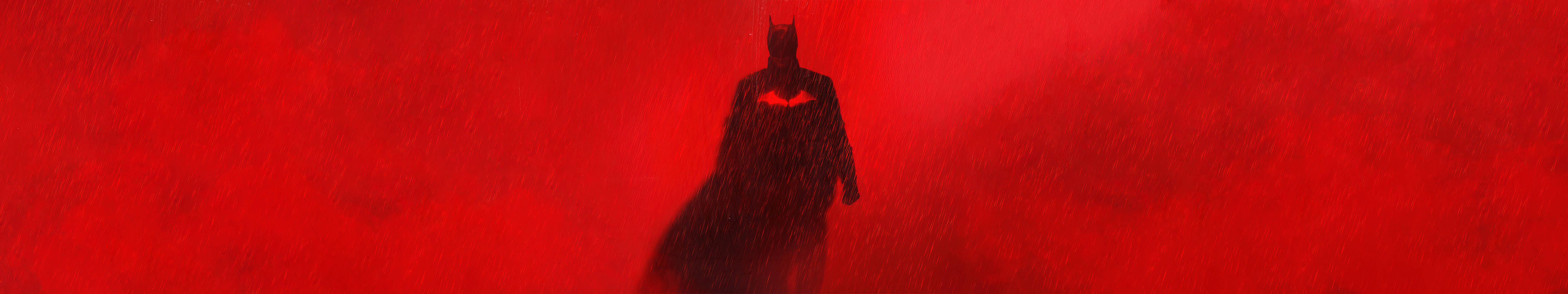 Batman în ploaie pe trei ecrane Fundal