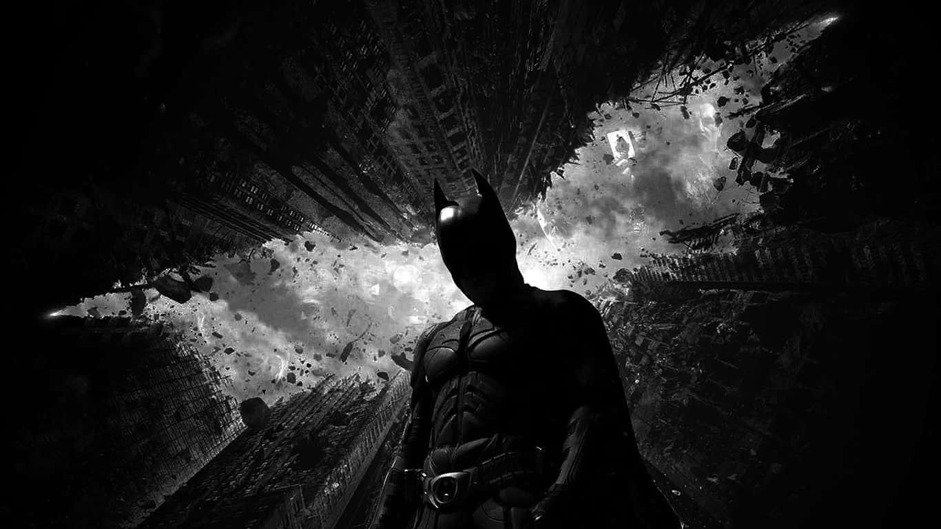 Batman Laptop Unghi Coborât Artă Digitală Fundal