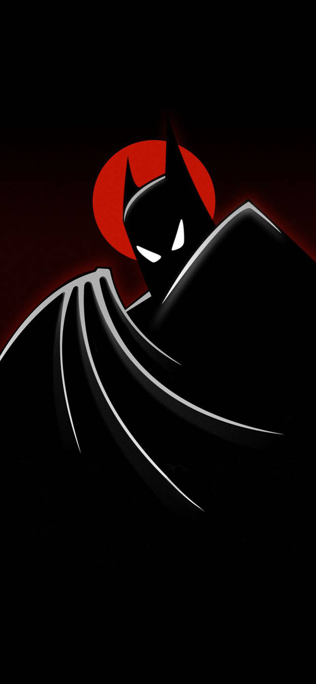 Batman negru artă lună roșie animat mobil Fundal