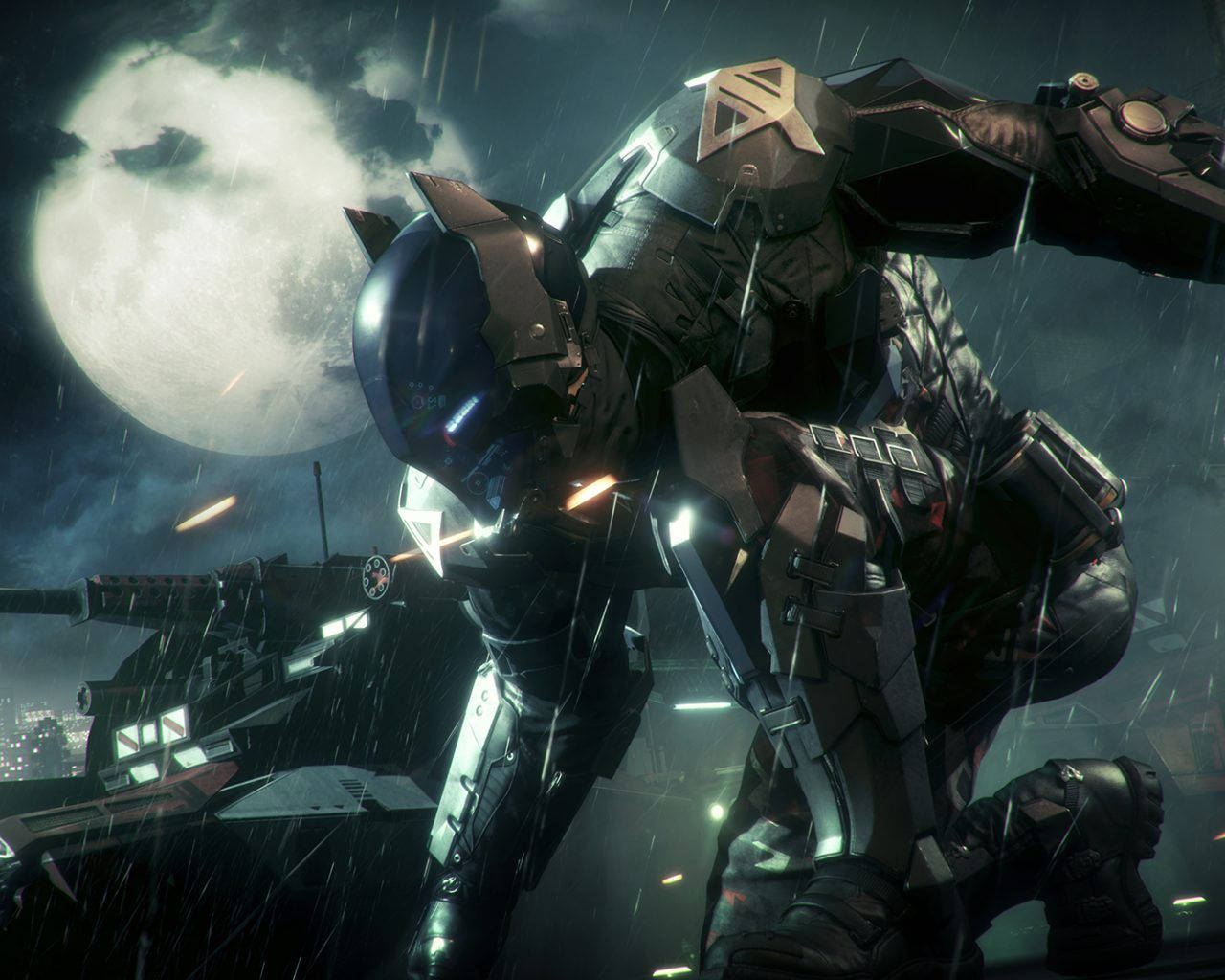 Fundal de ecran cu Batman robot din Arkham Knight — Batman Fundal