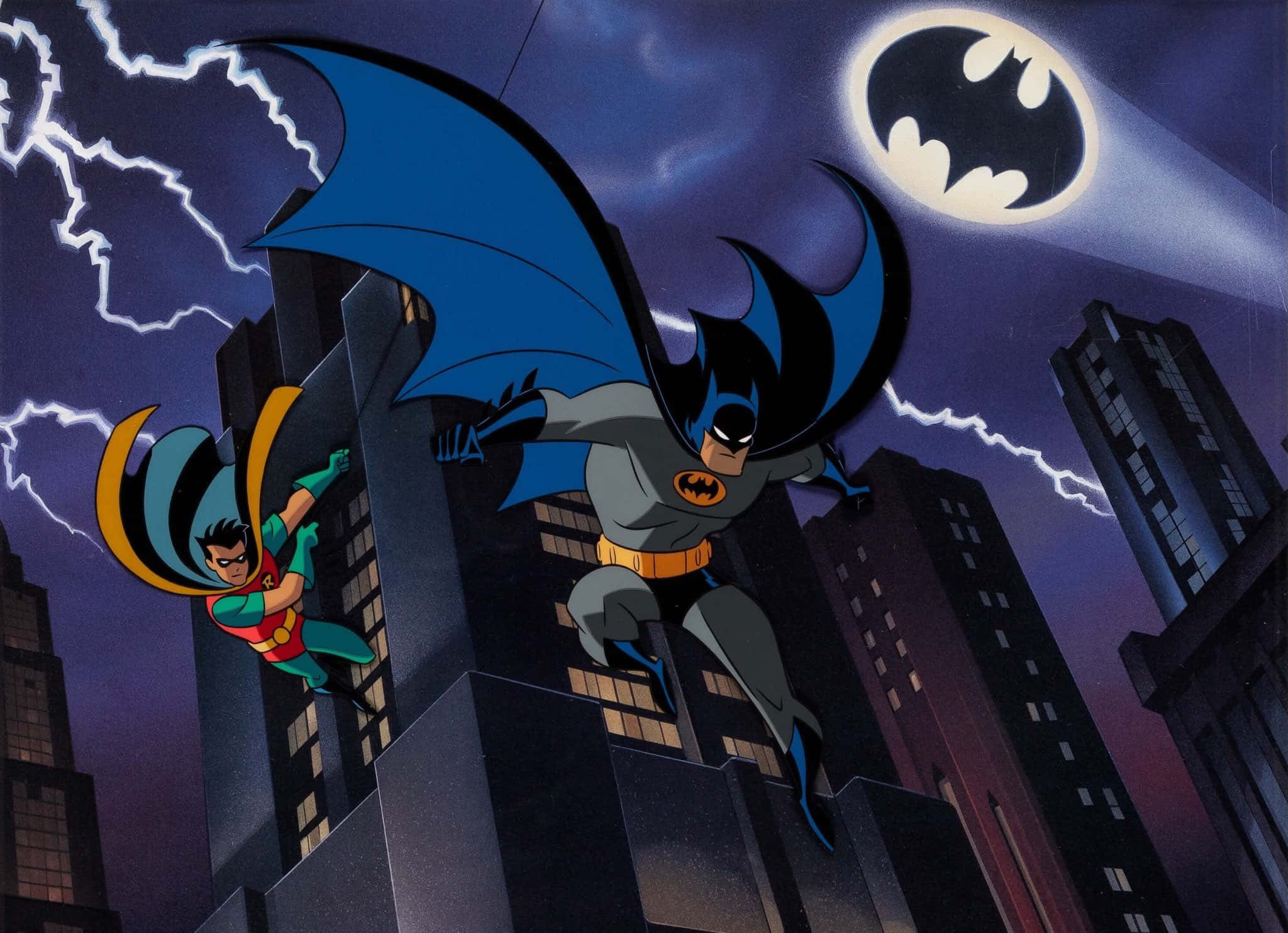 Batman Seria Animată Semnalul Liliecilor Robin Fundal