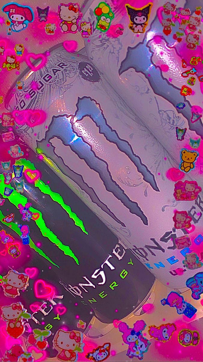 Băutură Energetică Monster în Stil Indie Kid Fundal
