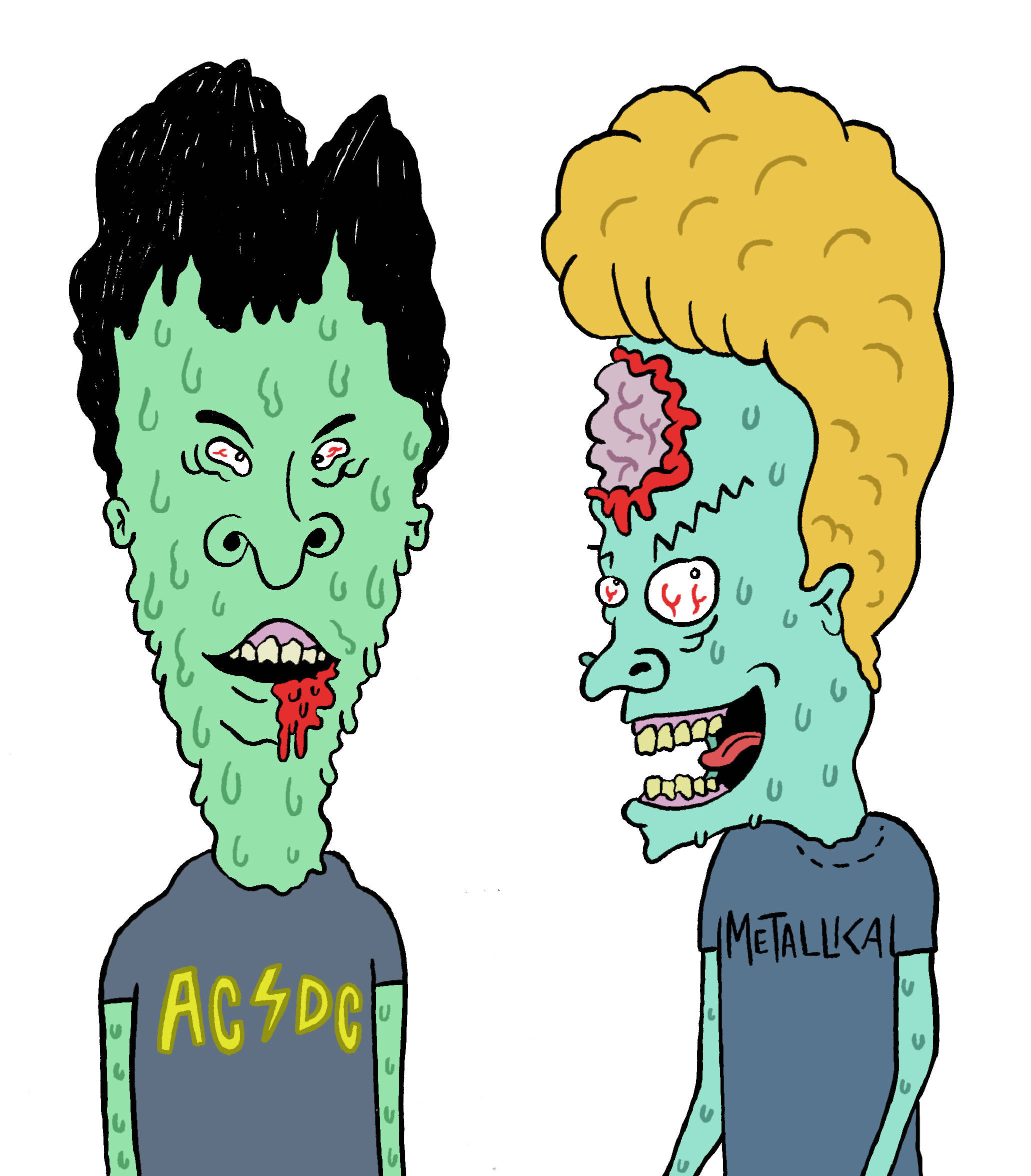 Beavis și Butt Head zombi Fundal