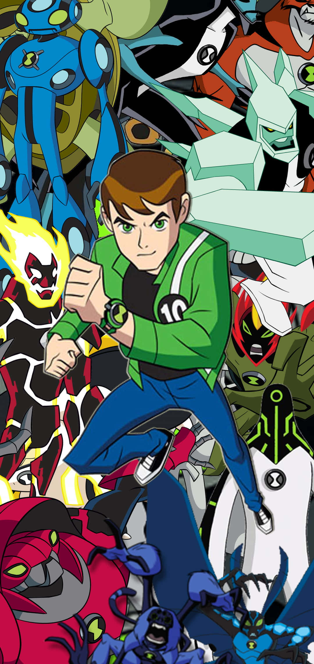 Ben 10 stă cu fácie fácie fácie curaj și putere Fundal