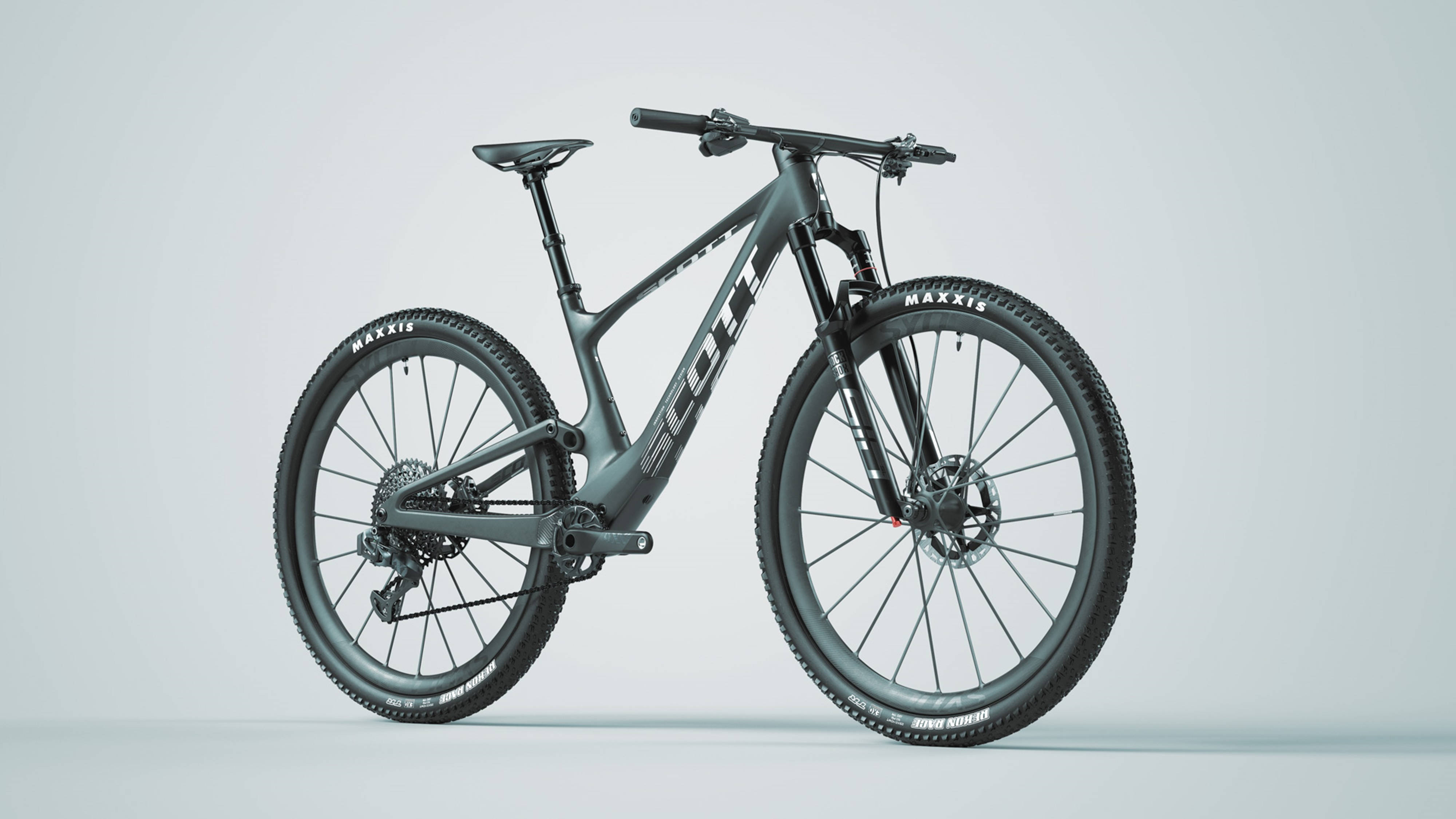 Bicicletă de Mountain Bike Scott Maxxis Spark Negru 4K 2022 Fundal