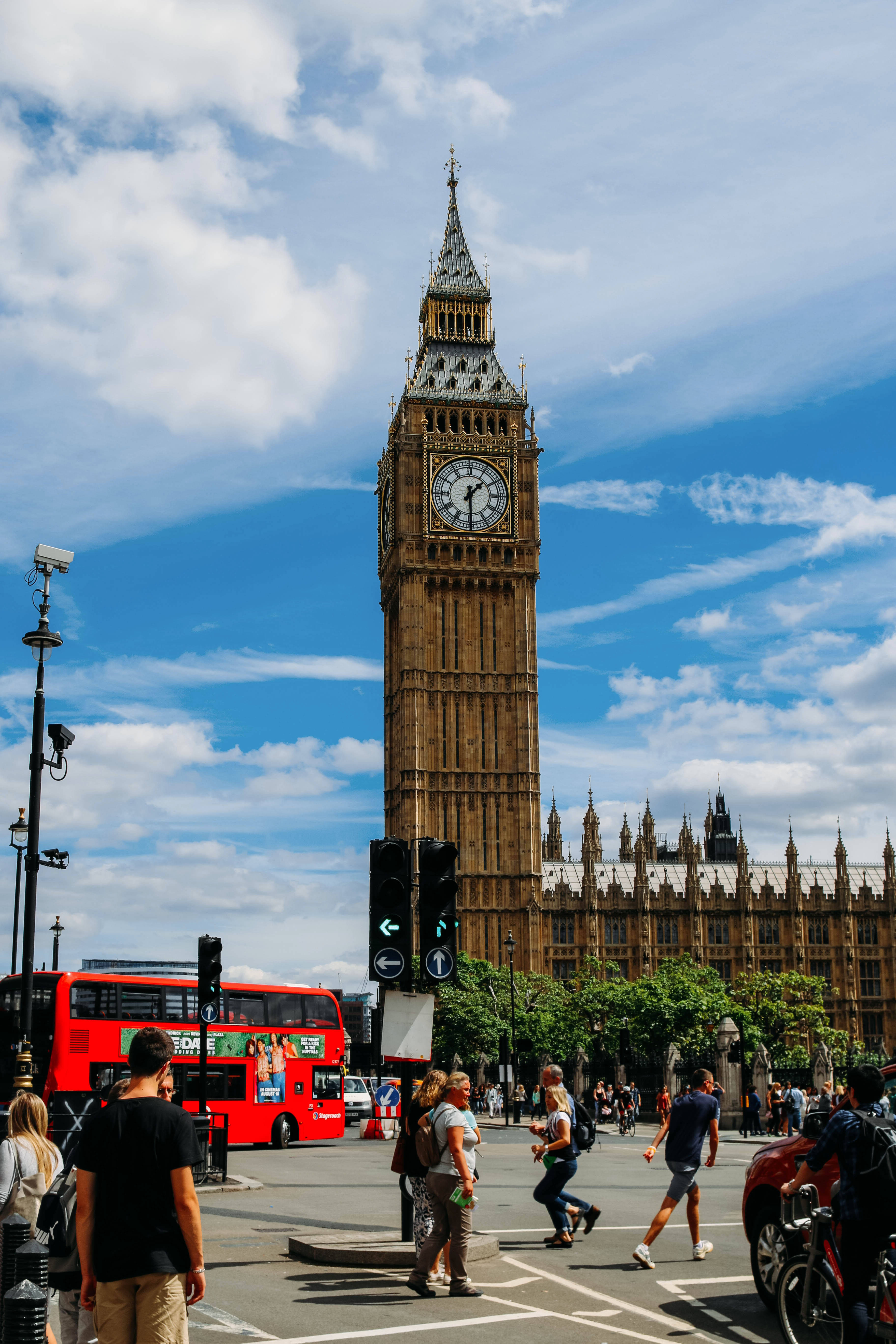 Big Ben și Pietoni Fundal
