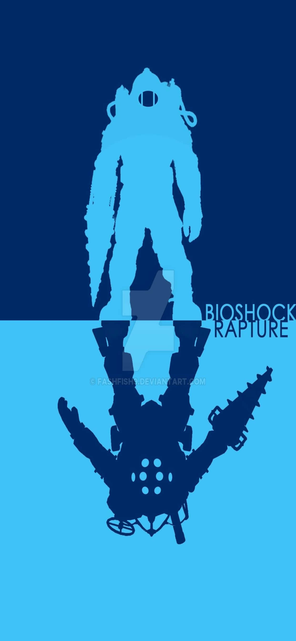Big Daddy Albastru iPhone Xs Max Bioshock Infinite Fundal