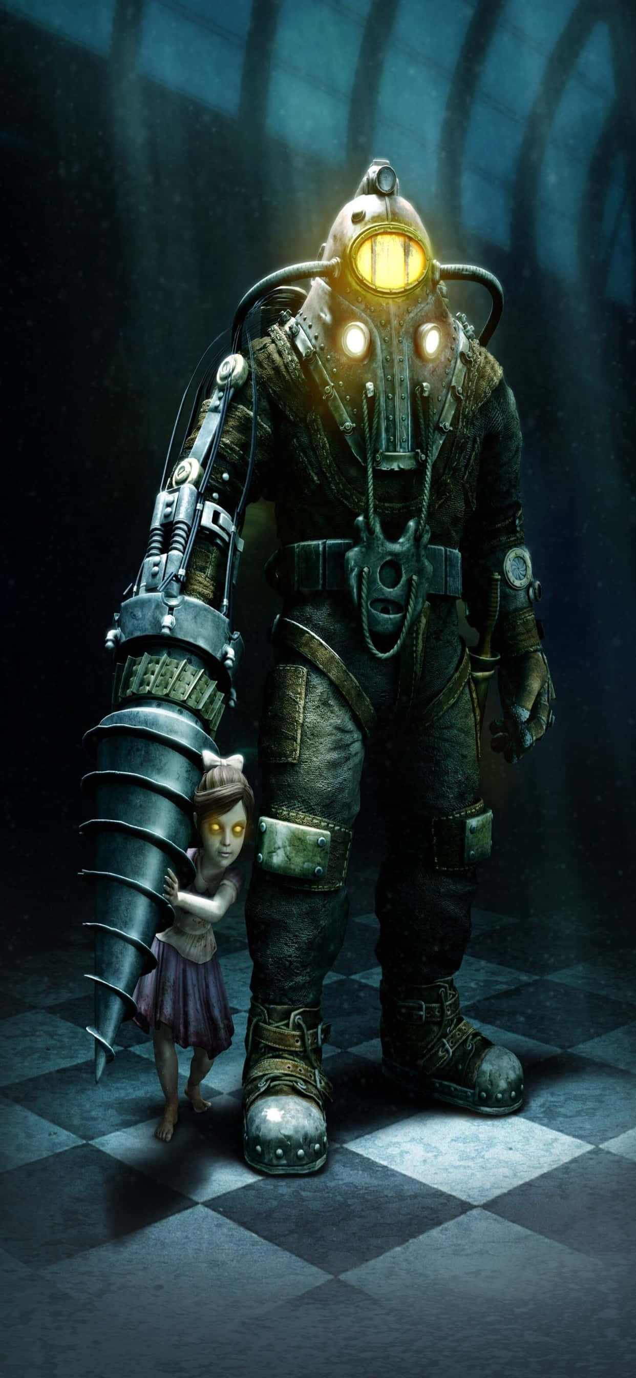 Animated Big Daddy iPhone Xs Max Bioshock Infinite Background Fundal
